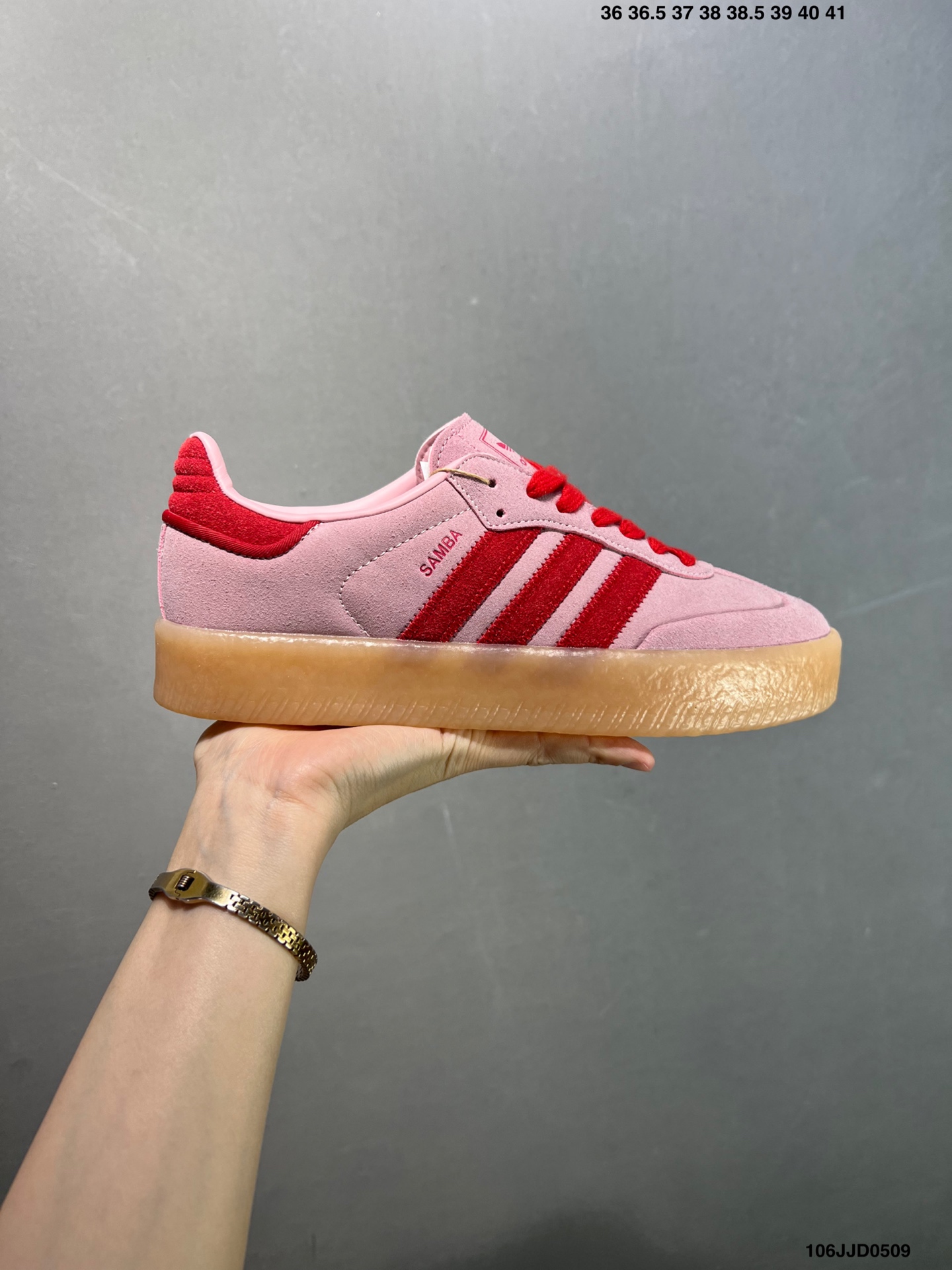 Adidas Originals Samba W Pink/Red Casual Sneakers ID3737 Ladies Shoes 2 i1746723130820 726 0 0