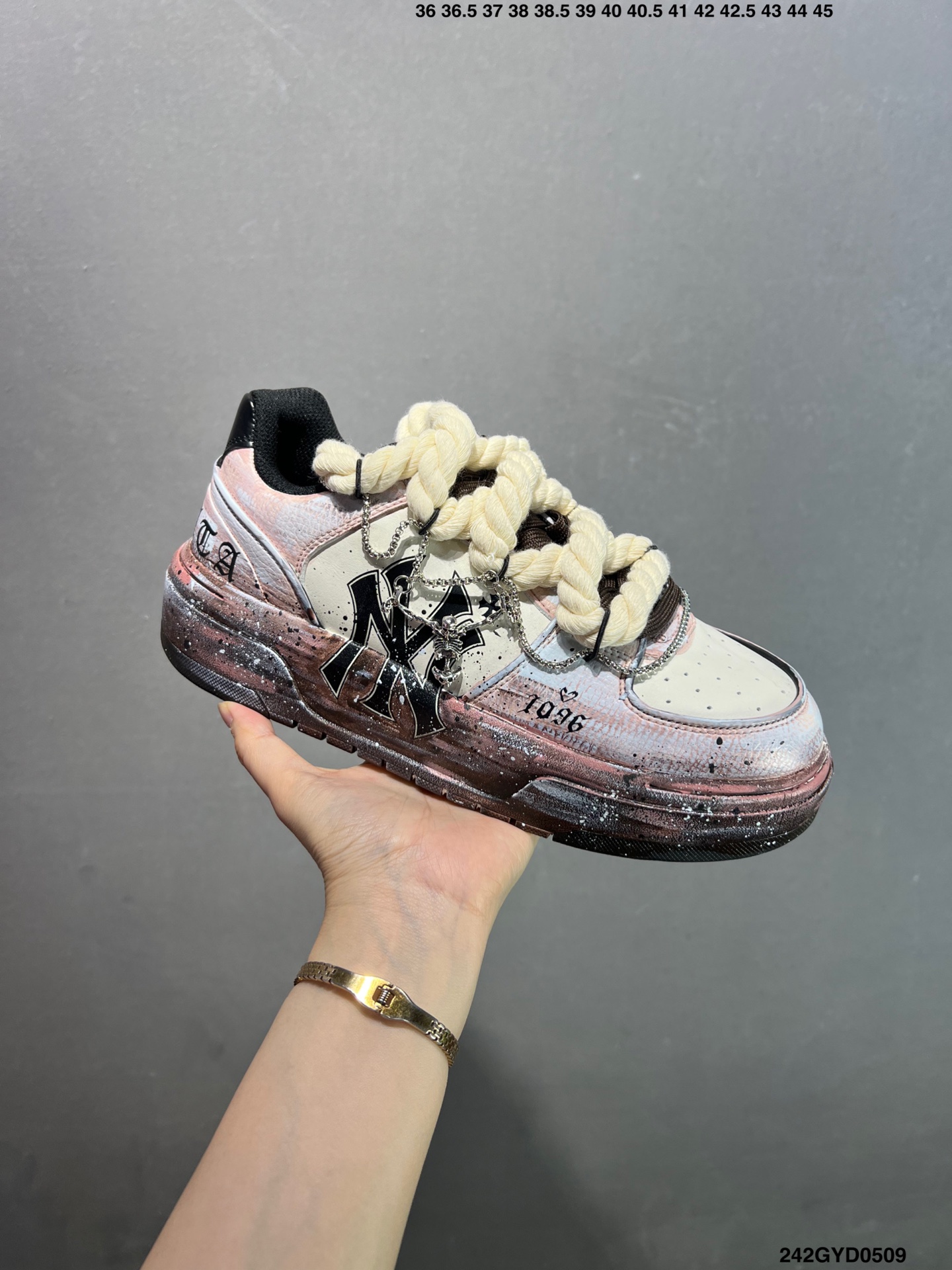 MLB NY Yankees Graffiti Chunky Sneakers Platform Height Increasing Shoes 3 i1746723368440 7338 0 1