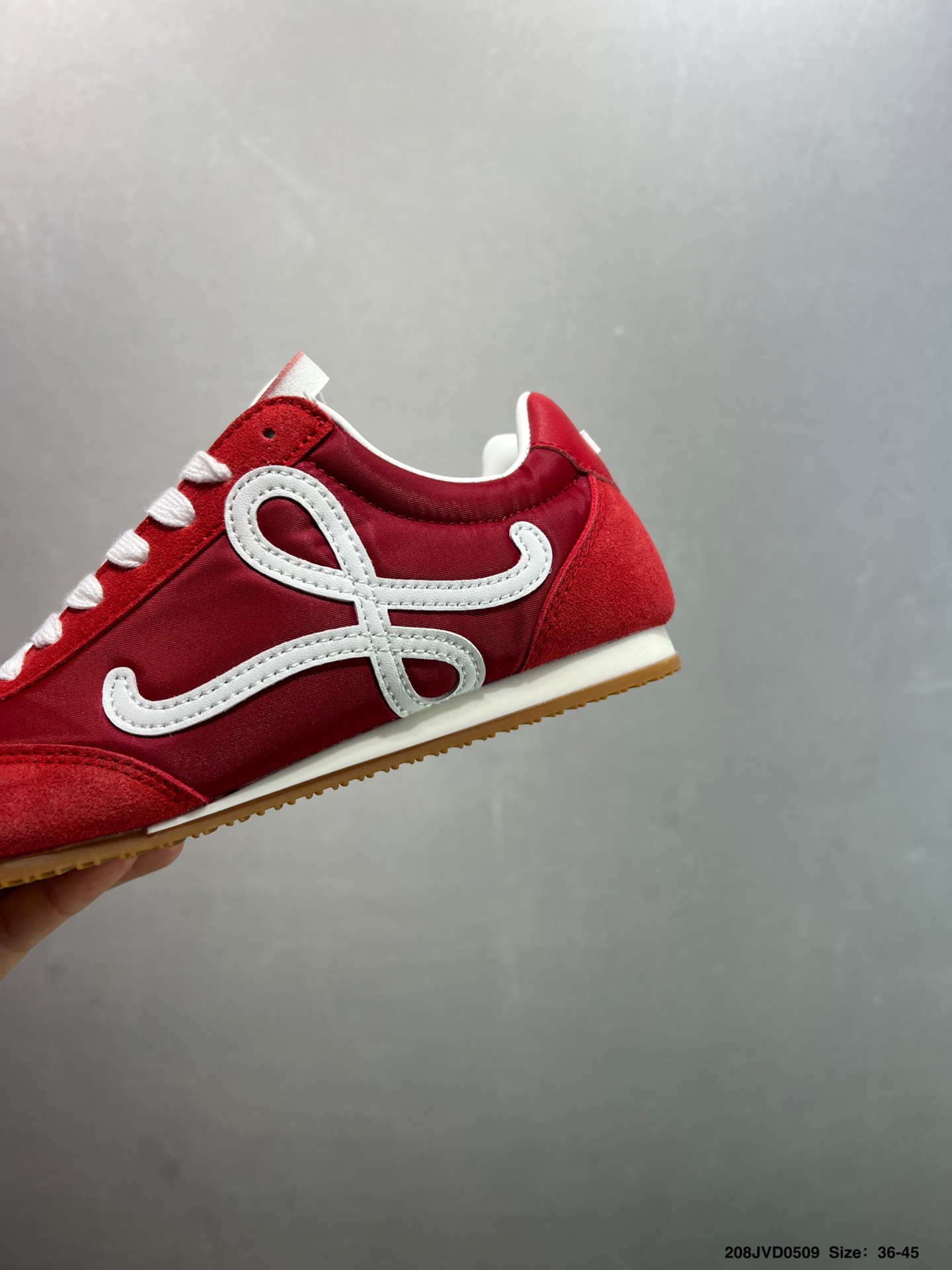 Loewe Ballet Runner 2.0 - Stylish & Comfortable Red Suede & Leather Sneakers 7 i1746724039731 2728 0 5