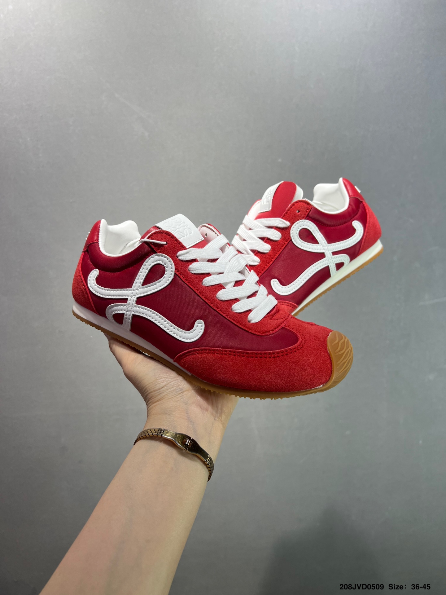 Loewe Ballet Runner 2.0 - Stylish & Comfortable Red Suede & Leather Sneakers 9 i1746724042324 6572 0 7