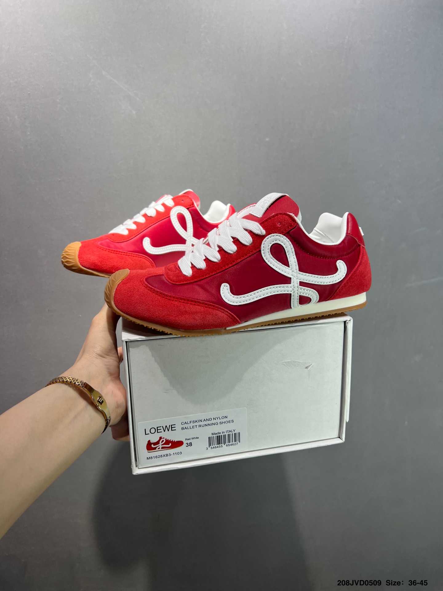 Loewe Ballet Runner 2.0 - Stylish & Comfortable Red Suede & Leather Sneakers 10 i1746724042330 1830 0 8