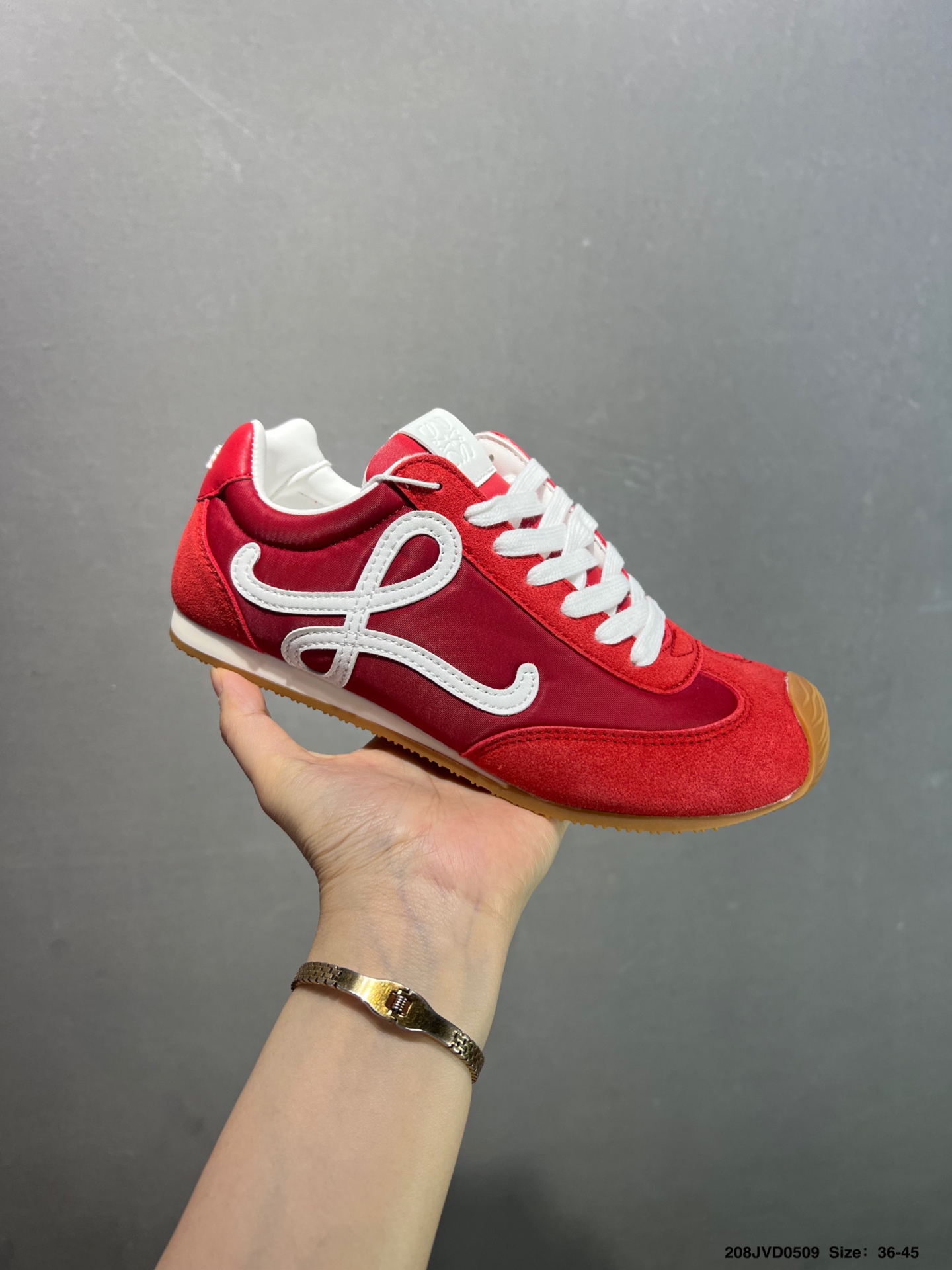 Loewe Ballet Runner 2.0 - Stylish & Comfortable Red Suede & Leather Sneakers 3 i1746724042375 8314 0 1