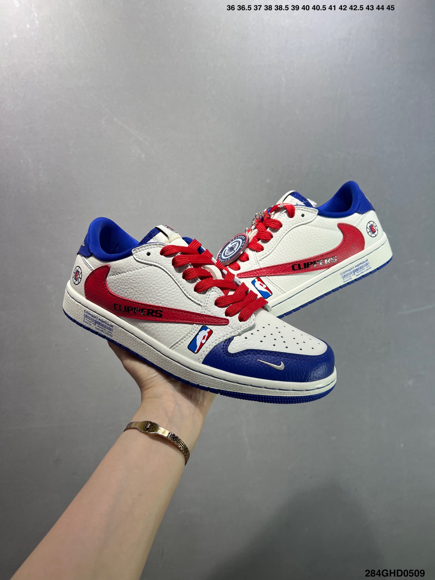 Nike Air Jordan 1 Low Custom Clippers Edition Retro Basketball Shoes 9 i1746724323040 816 0 7