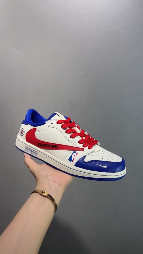 Nike Air Jordan 1 Low Clippers Custom Edition Retro Sneakers