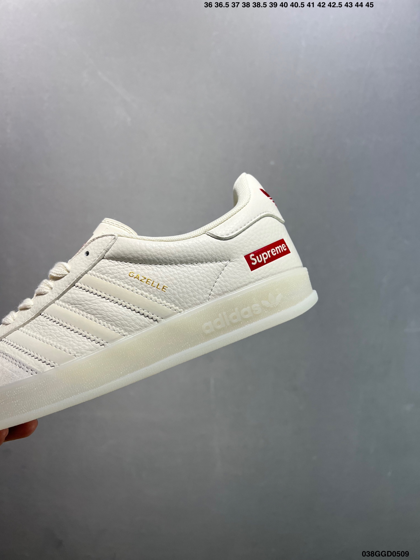 Adidas x Supreme Gazelle Cream White Sneakers - Retro Style, Comfortable Fit 7 i1746724405918 6760 0 5