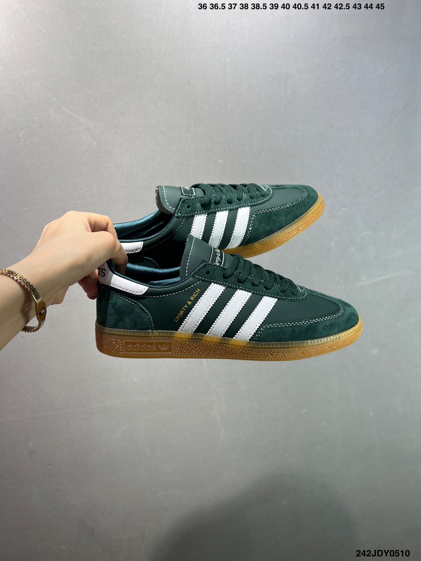 Adidas Handball SPZL Sporty & Rich Green/White Athletic Shoes 5 i1746807954240 6471 0 8