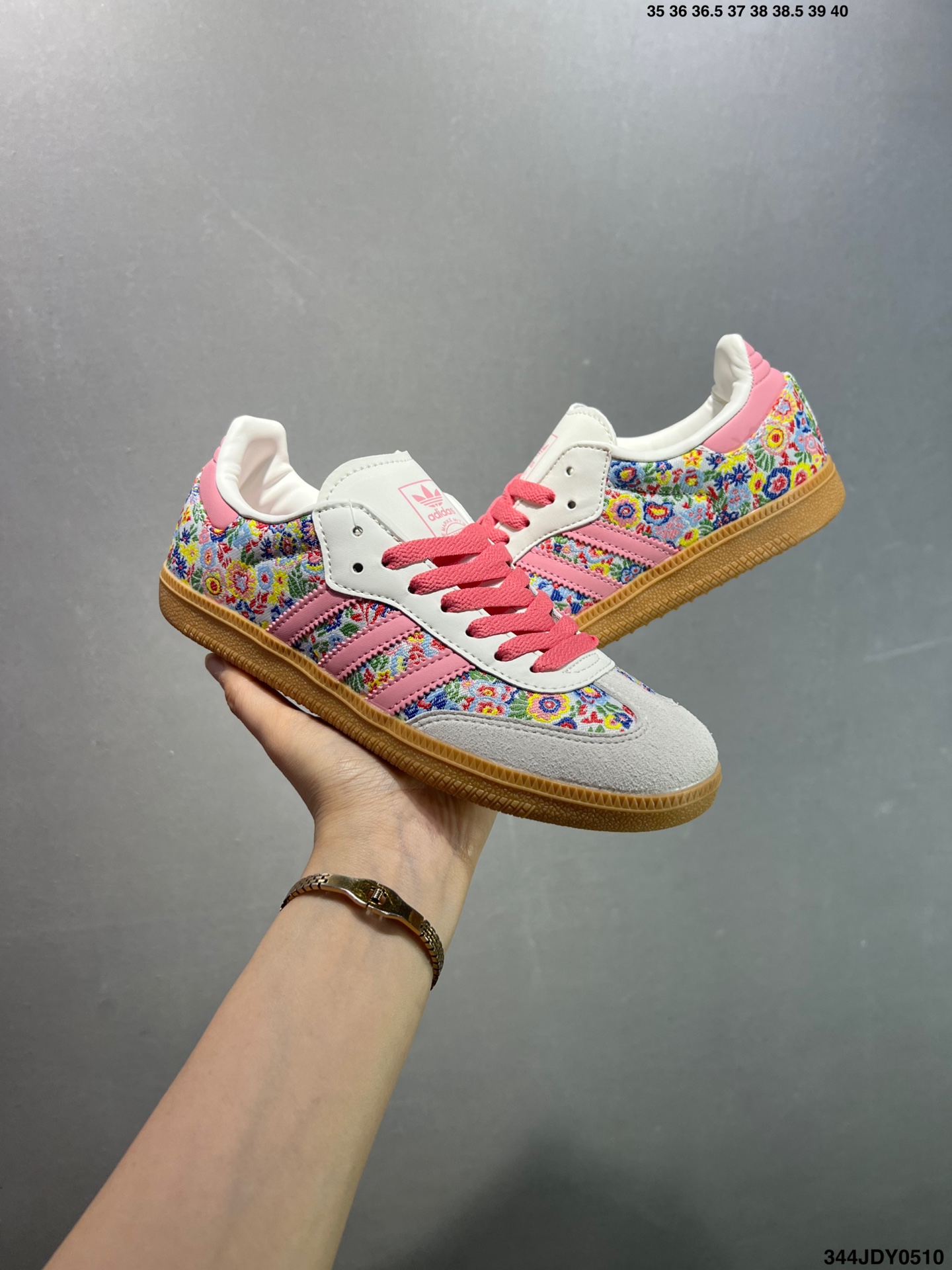 Liberty London x Adidas Originals Samba OG Gray Pink Floral Sneakers 9 i1746809600889 9122 0 7