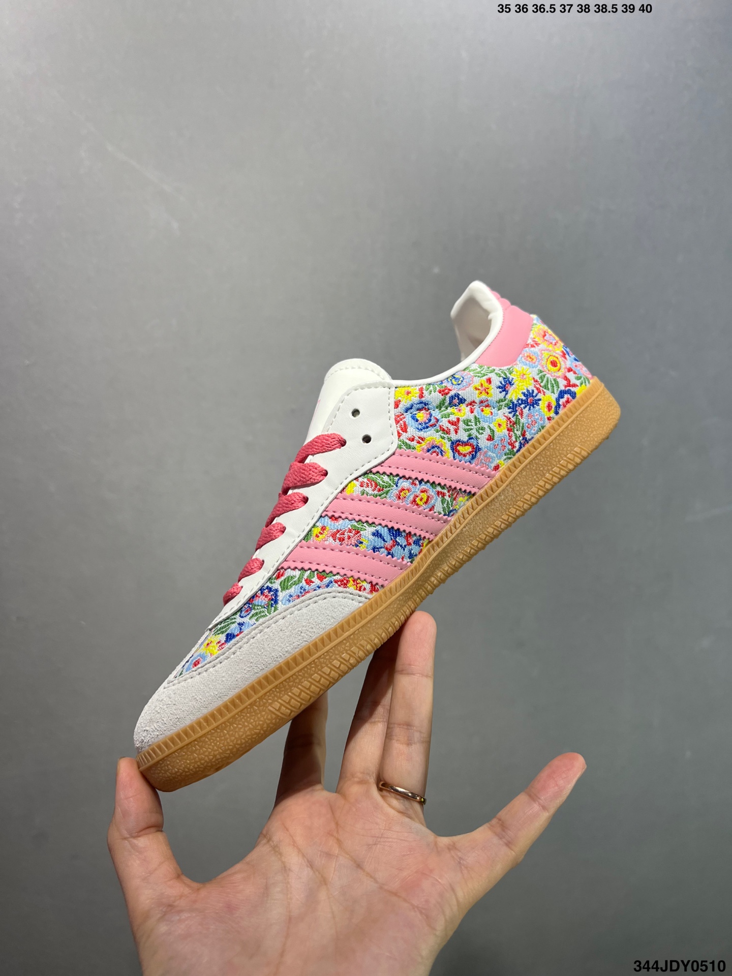 Liberty London x Adidas Originals Samba OG Gray Pink Floral Sneakers 4 i1746809602710 2380 0 2
