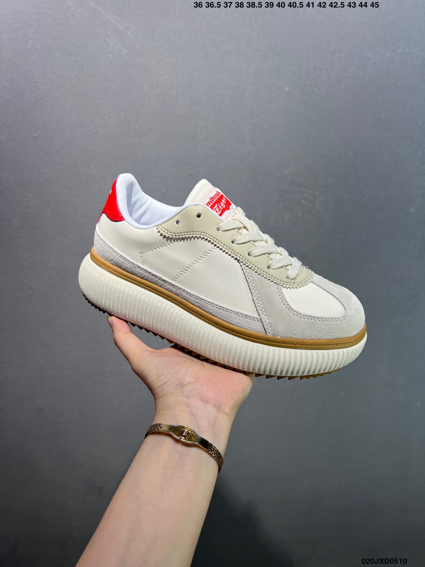 Onitsuka Tiger Delecity Cream/Red Low-Top Platform Sneakers, Size 36-45 2 i1746810479618 2972 0 1