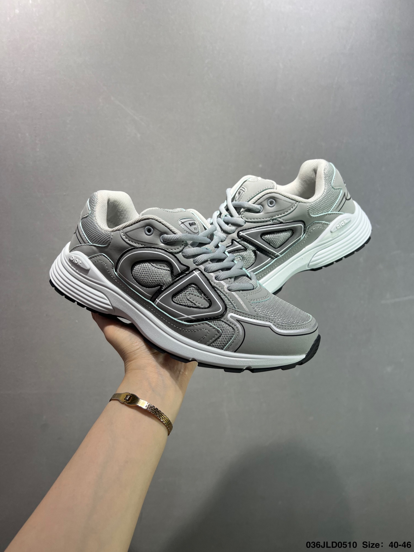 Dior B30 Low-Top Sneakers in Gray Mesh and Technical Fabric, Iconic CD30 Logo 4 i1746810575373 5709 0 7