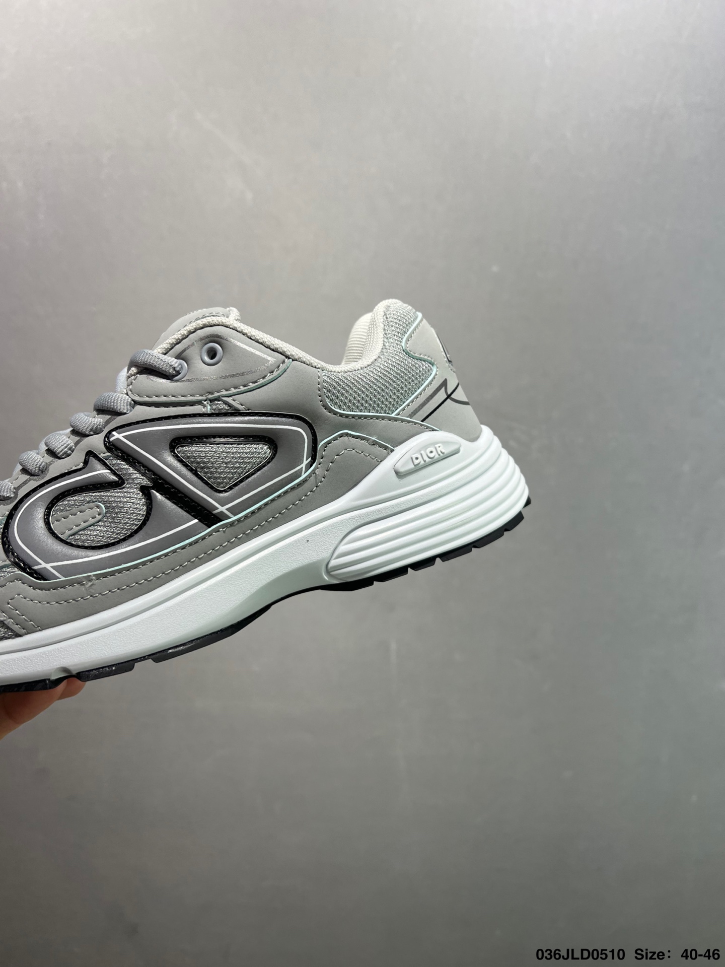 Dior B30 Low-Top Sneakers in Gray Mesh and Technical Fabric, Iconic CD30 Logo 3 i1746810575386 8552 0 5