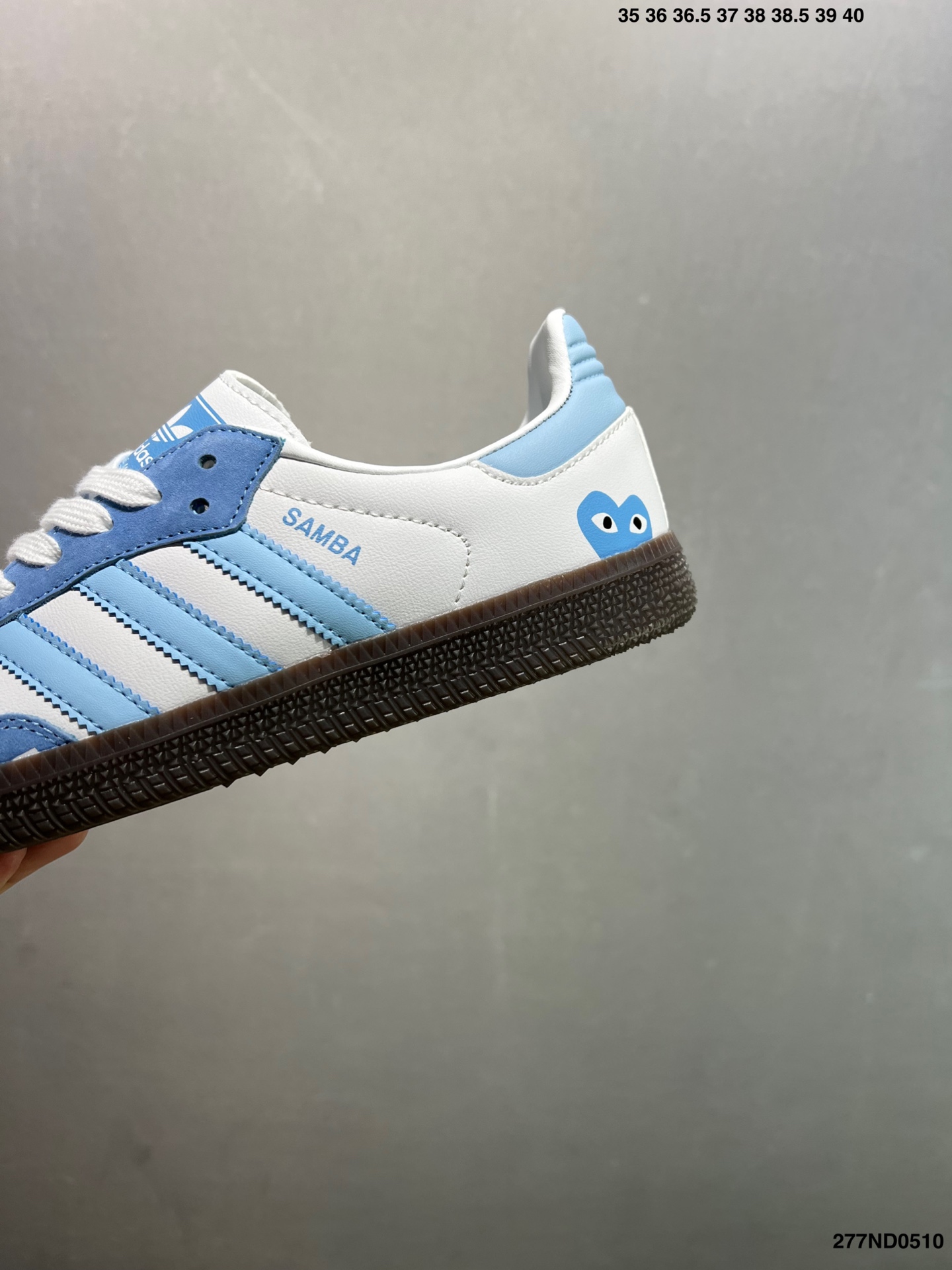 Adidas x Comme des Garcons Samba OG White/Blue Women's Shoes 7 i1746812503556 9911 0 5