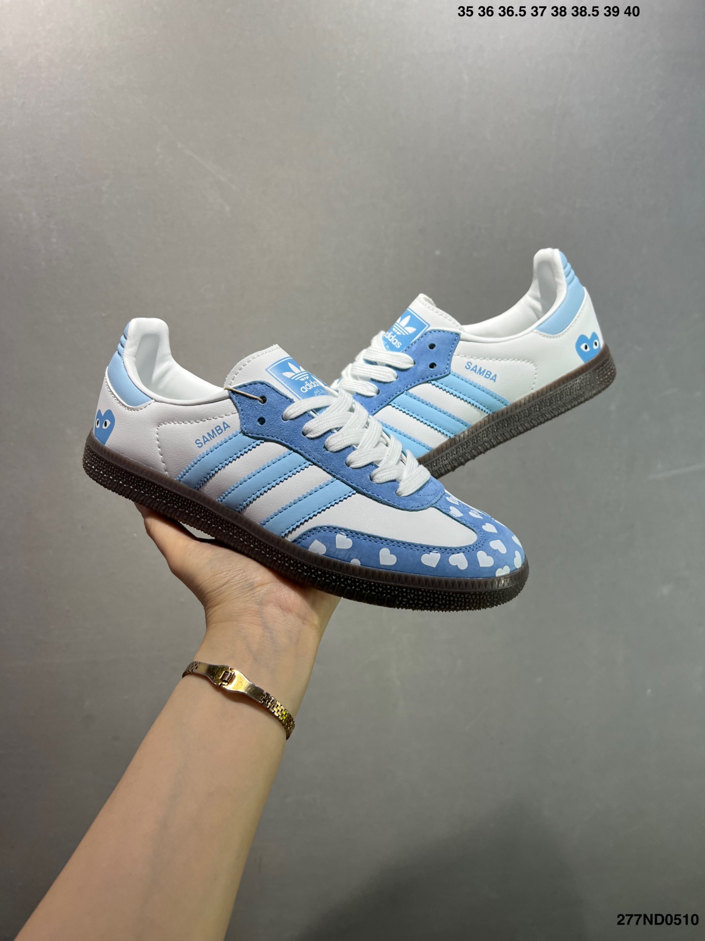 Adidas x Comme des Garcons Samba OG White/Blue Women's Shoes 9 i1746812503562 6587 0 7