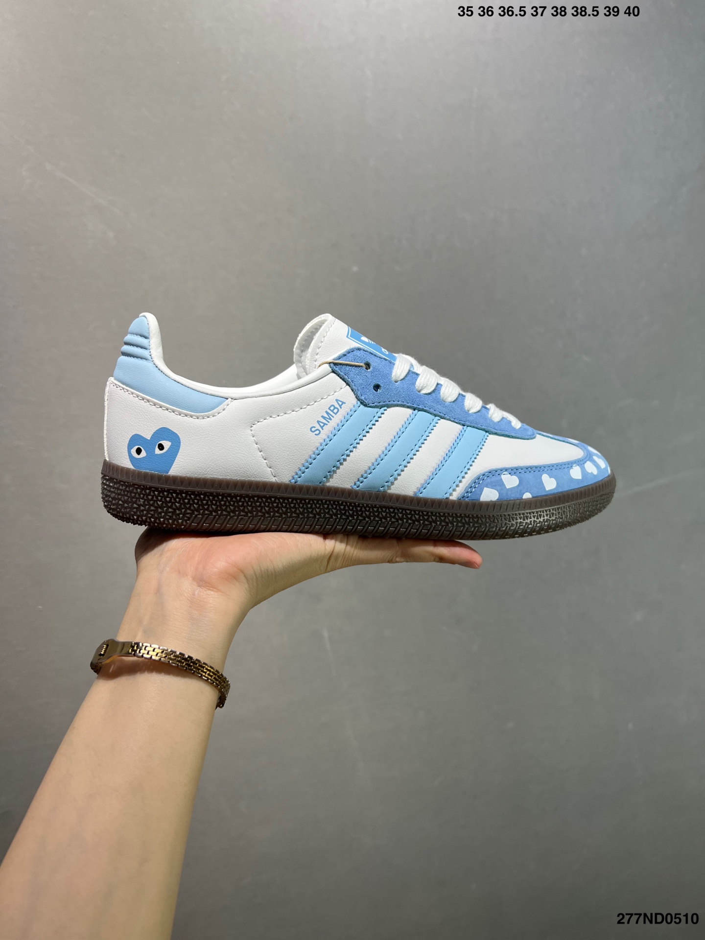 Adidas x Comme des Garcons Samba OG White/Blue Women's Shoes 2 i1746812503574 7025 0 0