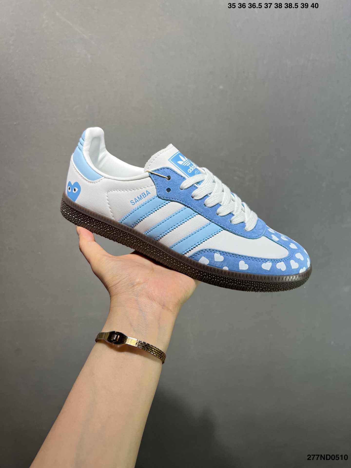 Adidas x Comme des Garcons Samba OG White/Blue Women's Shoes 3 i1746812505323 5403 0 1