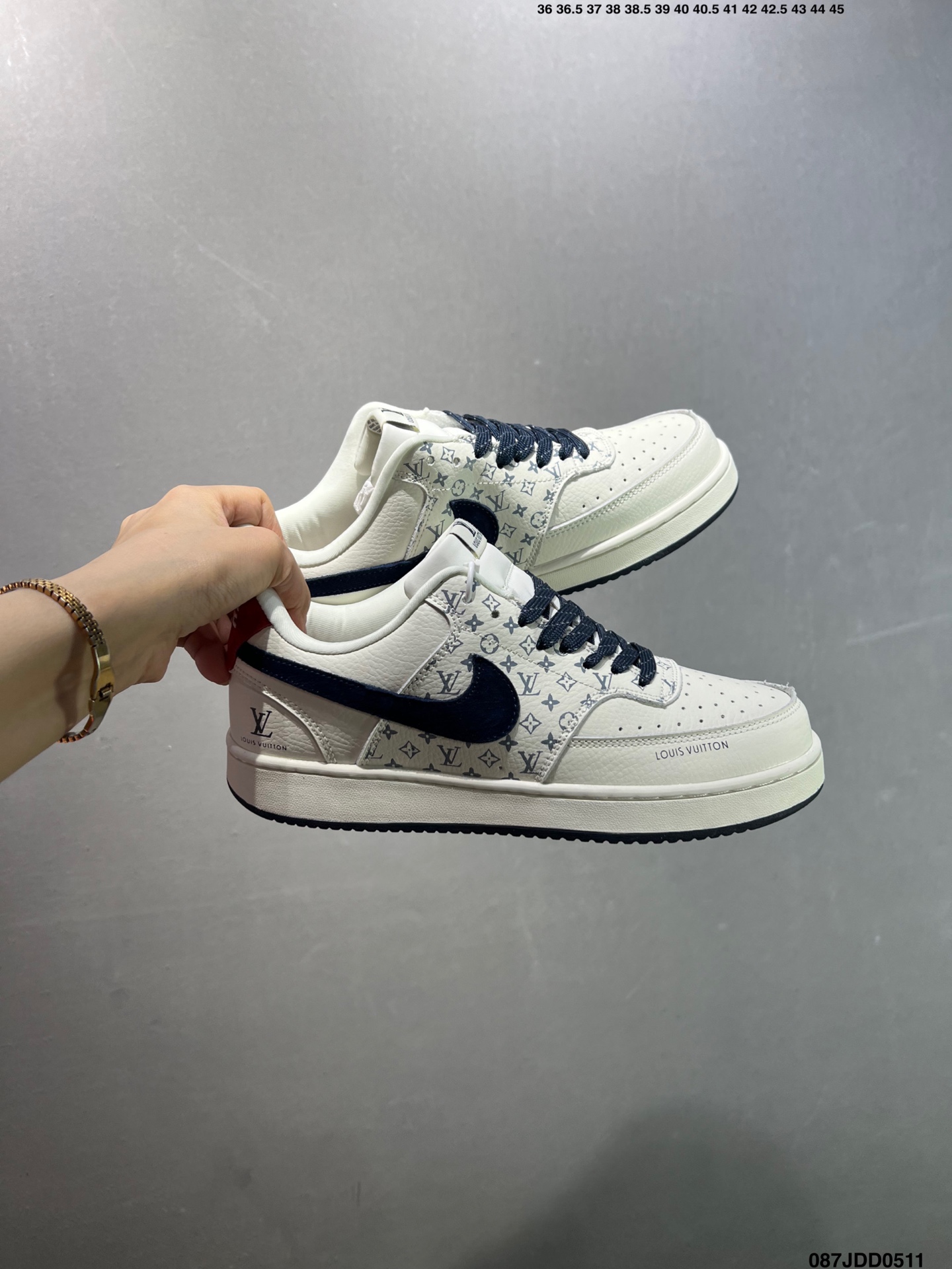 Nike Ebernon Low Premium Sneakers - Louis Vuitton Custom Design 5 i1746894989918 41 0 8