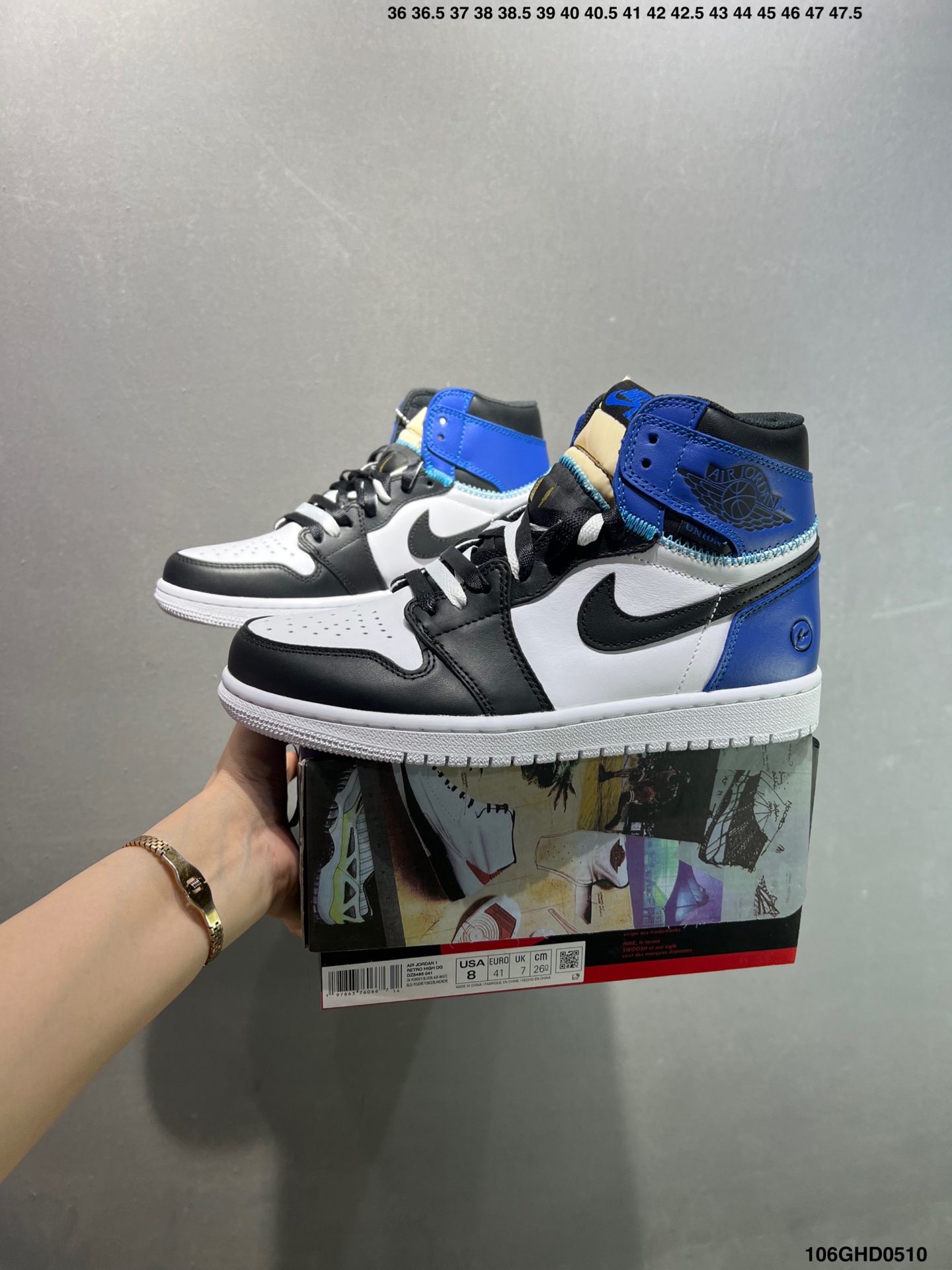 Air Jordan 1 Retro High DZ5485-402 Black/White/Royal Blue Sneakers 10 i1746897094281 2630 0 8