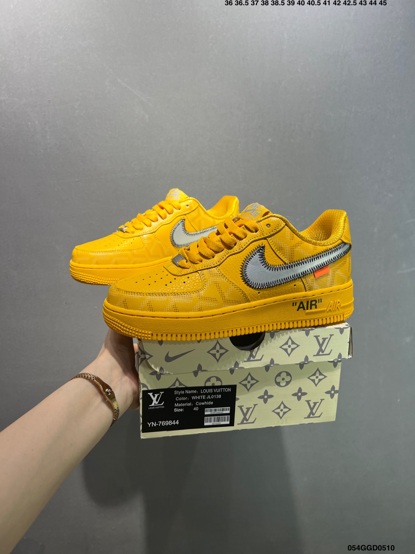 Louis Vuitton x Air Force 1 Low Yellow Sneakers - Size KH-769822 10 i1746897633290 1003 0 8