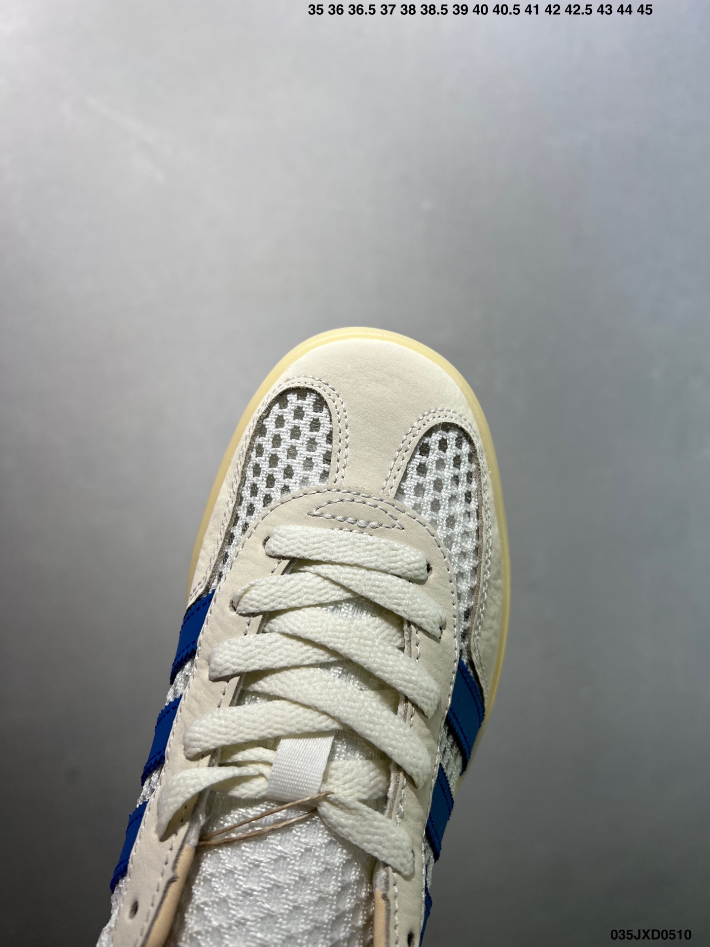 Adidas Originals Gazelle Indoor Sneakers - Cream White, Blue Stripes 6 i1746898624784 2684 0 4
