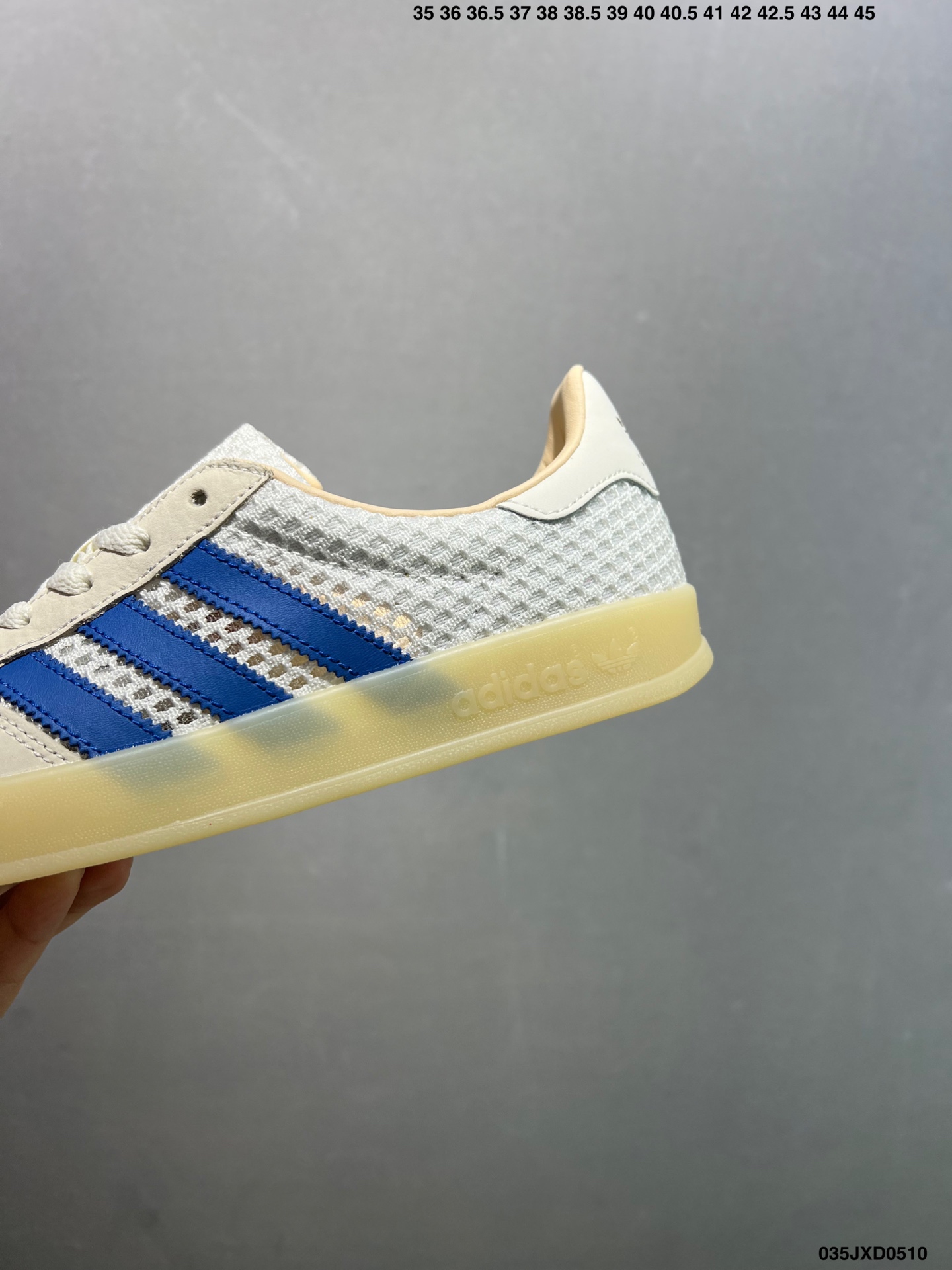 Adidas Originals Gazelle Indoor Sneakers - Cream White, Blue Stripes 7 i1746898624799 5544 0 5