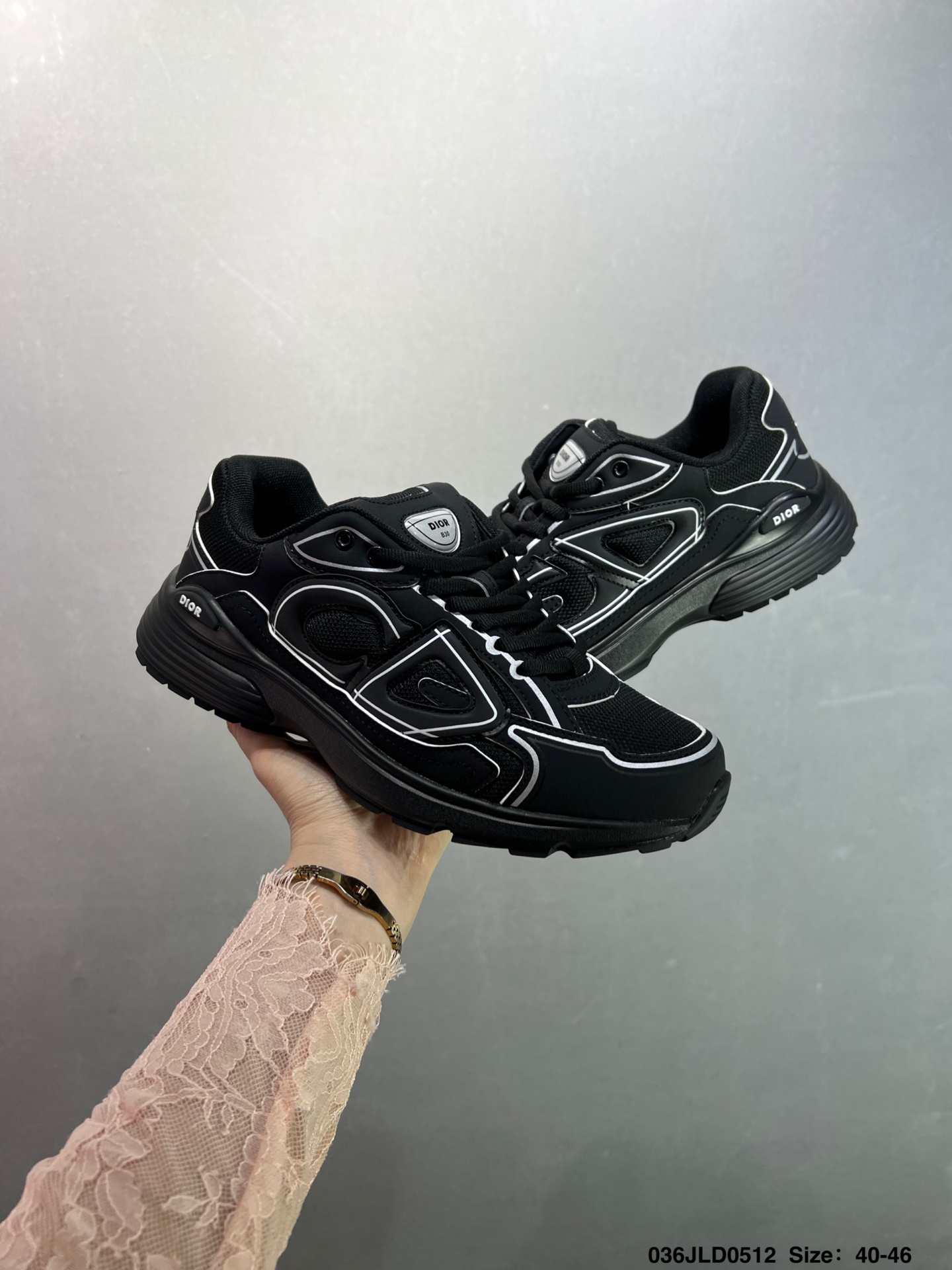 Dior B30 Low-Top Sneakers in Beige Mesh Fabric with Reflective CD30 Logo 8 i1746978657669 8414 0 7