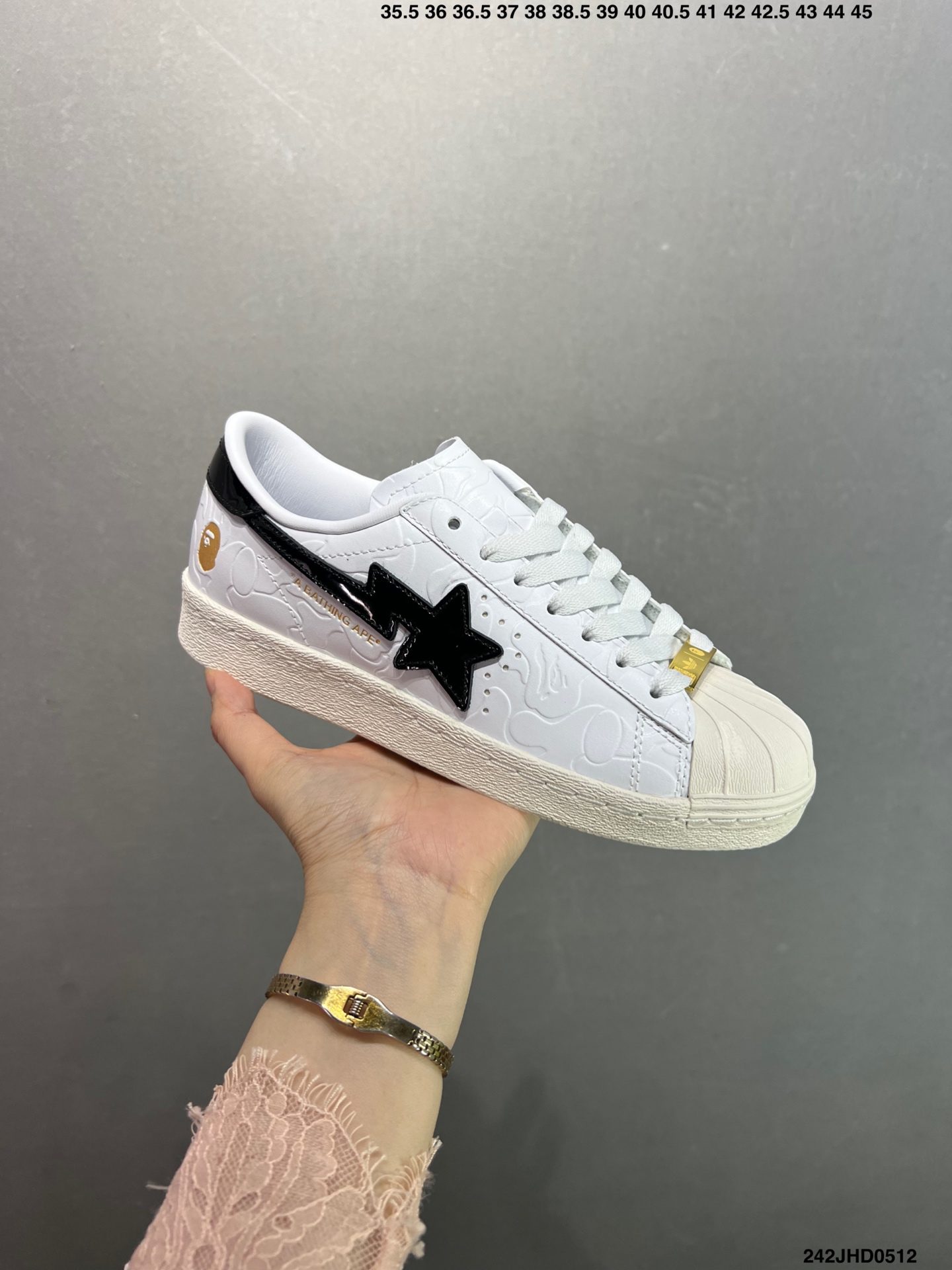 Adidas Superstar x BAPE Collaboration Sneakers - Blue Leather, Authentic 6 i1746979157386 7198 0 1