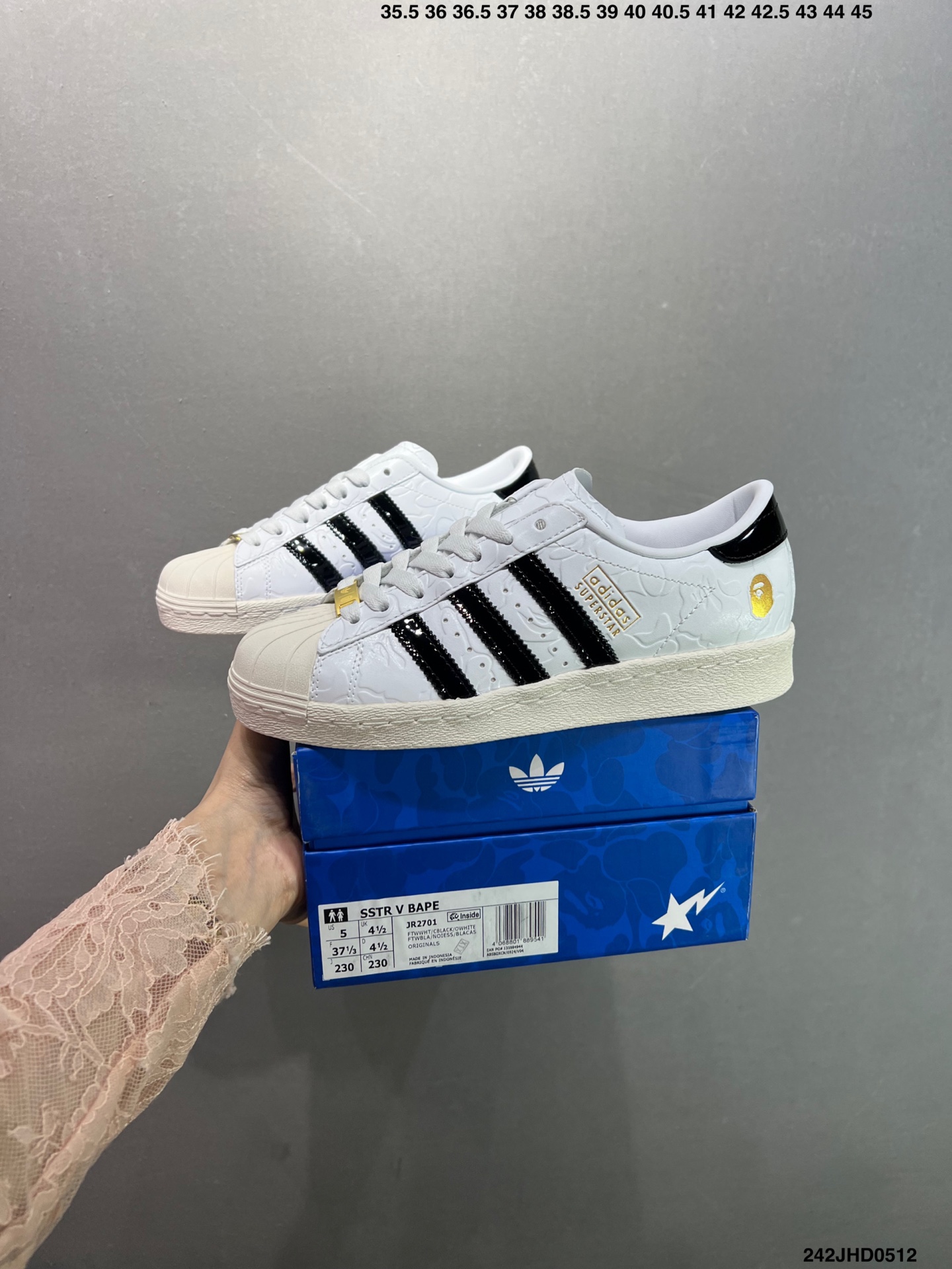 Adidas Superstar x BAPE Collaboration Sneakers - Blue Leather, Authentic 9 i1746979160775 5040 0 8