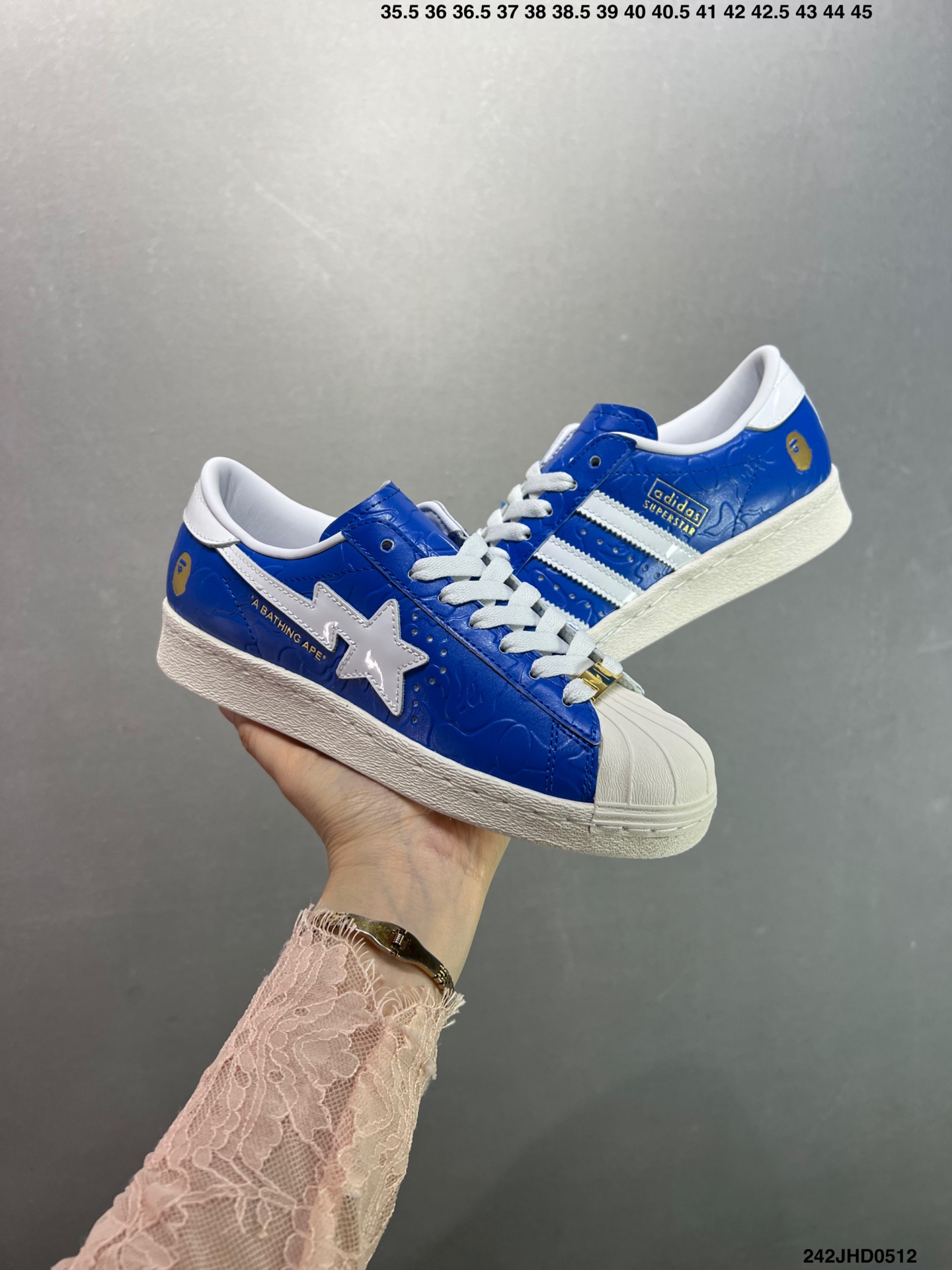 Adidas Superstar x BAPE Collaboration Sneakers - Blue Leather, Authentic 4 i1746979182443 3973 0 7