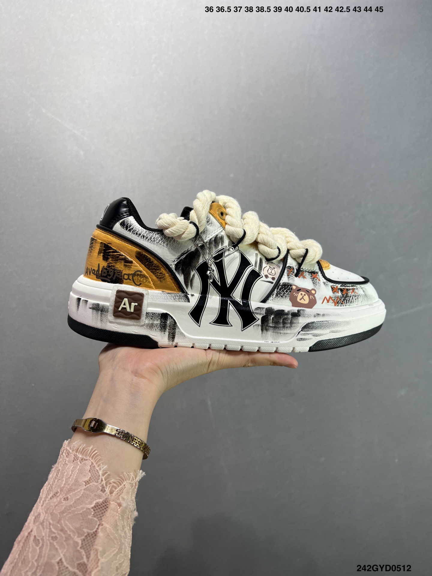 MLB NY Graffiti Chunky Sneakers - Hidden Heel, Unique Design 2 i1746982011250 2340 0 0