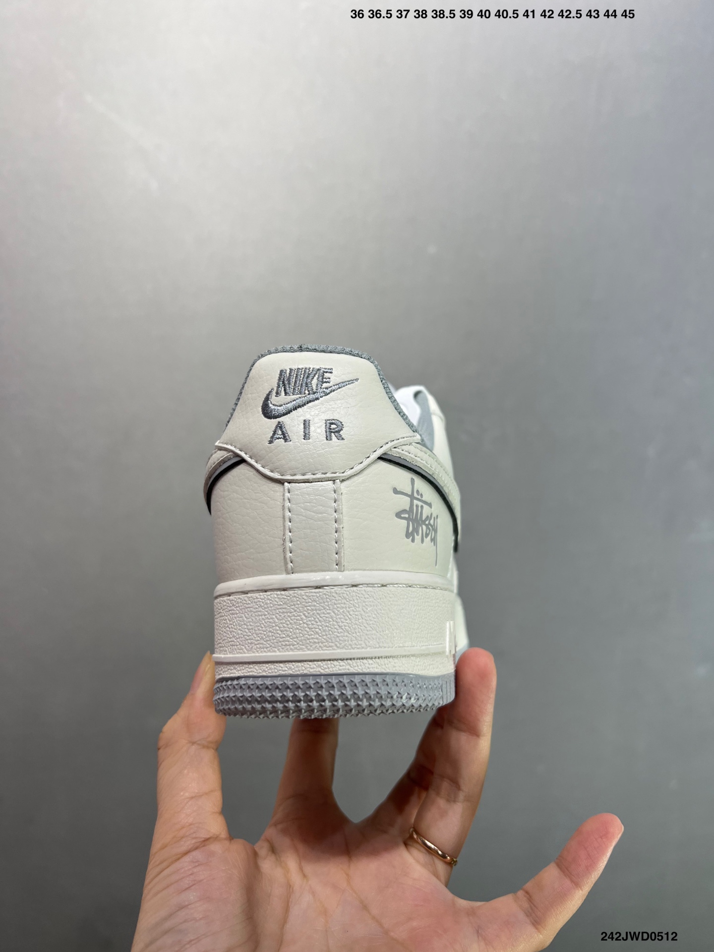 Stussy x Nike Air Force 1 Low Cream/Grey Reflective Casual Sneakers 5 i1746982128551 7799 0 3