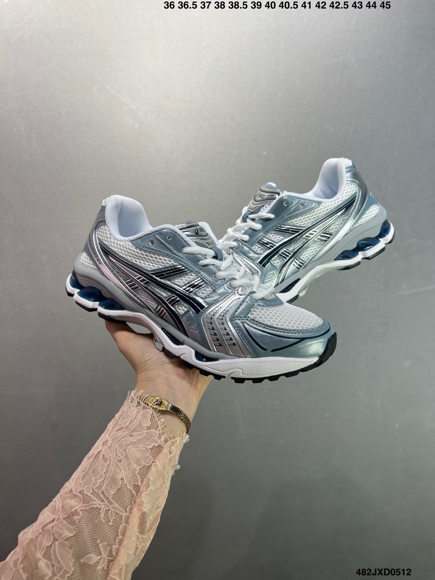 ASICS GEL-KAYANO 14 Silver & Blue Retro Running Shoes - Limited Edition 9 i1746982840856 5572 0 7