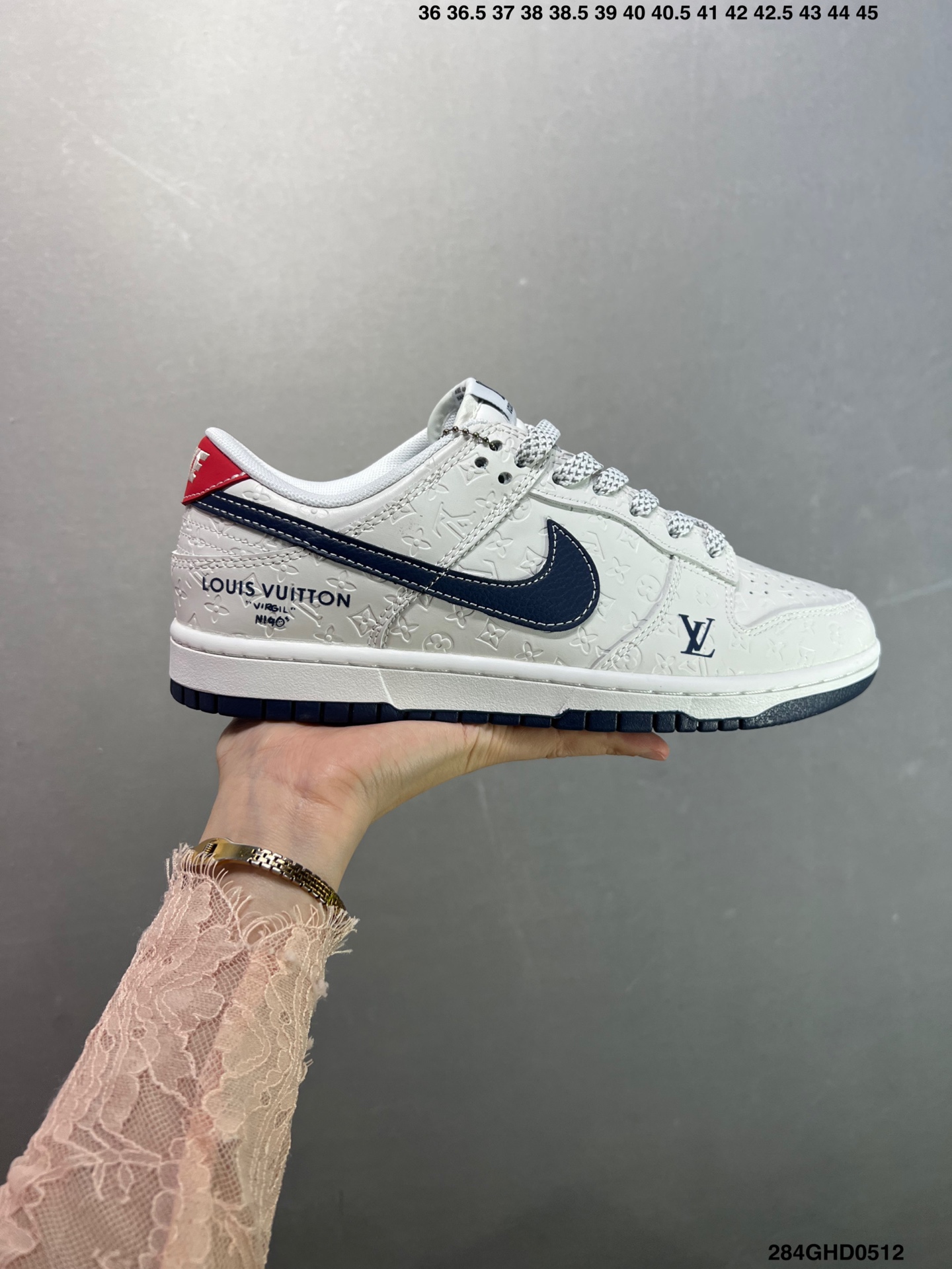 Nike Dunk SB Low Custom Louis Vuitton White Leather Sneakers 2 i1746983039363 2800 0 0