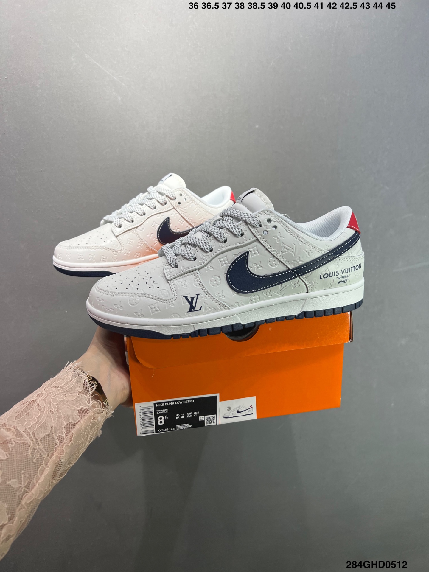 Nike Dunk SB Low Custom Louis Vuitton White Leather Sneakers 10 i1746983039376 5043 0 8