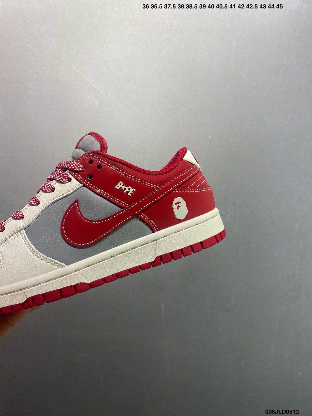 Bape x Nike Dunk Low Red/Grey Made by Ideas Sneakers - BB8969-008 6 i1746983804635 6057 0 4