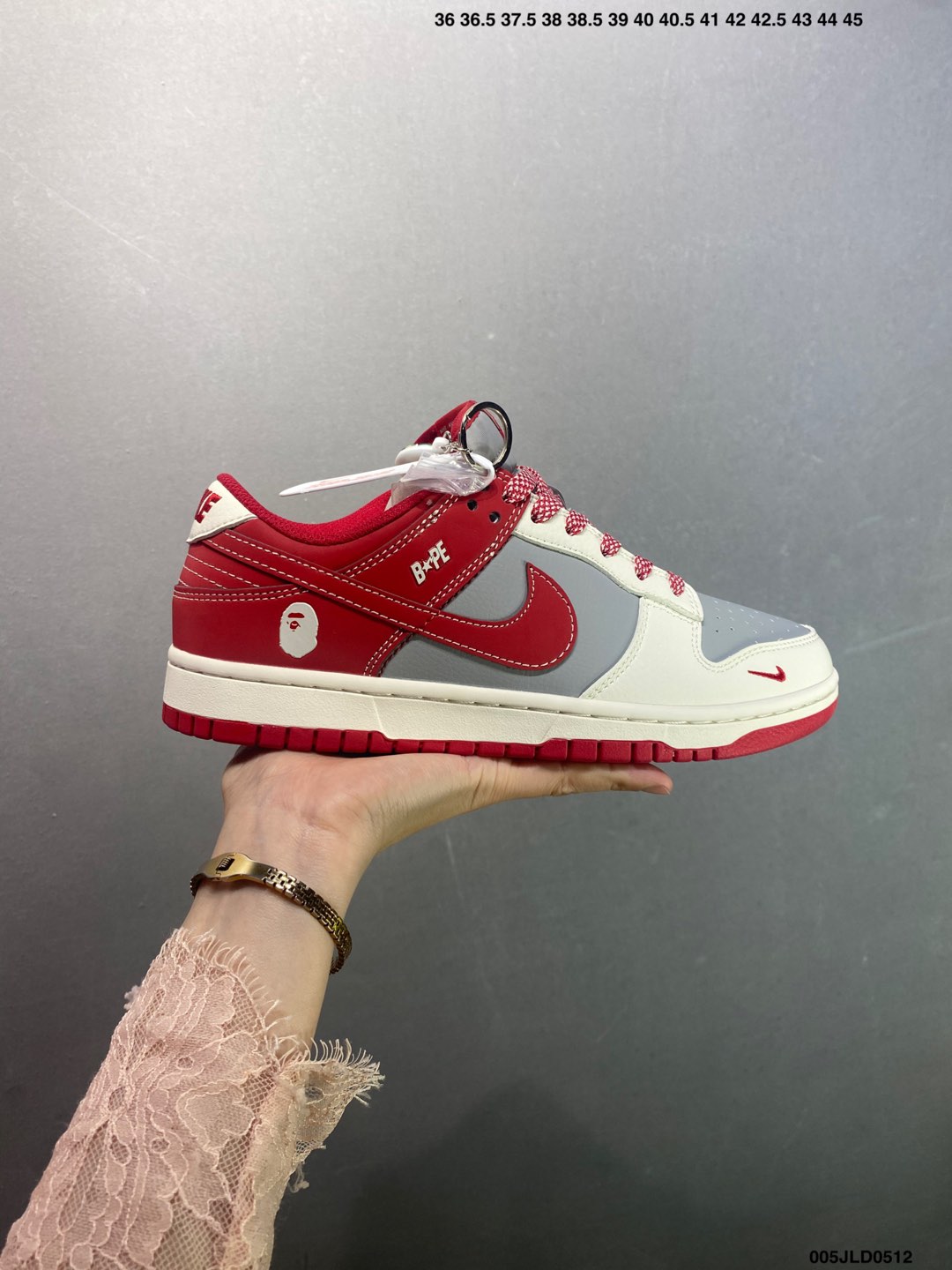 Bape x Nike Dunk Low Red/Grey Made by Ideas Sneakers - BB8969-008 2 i1746983804894 4439 0 0