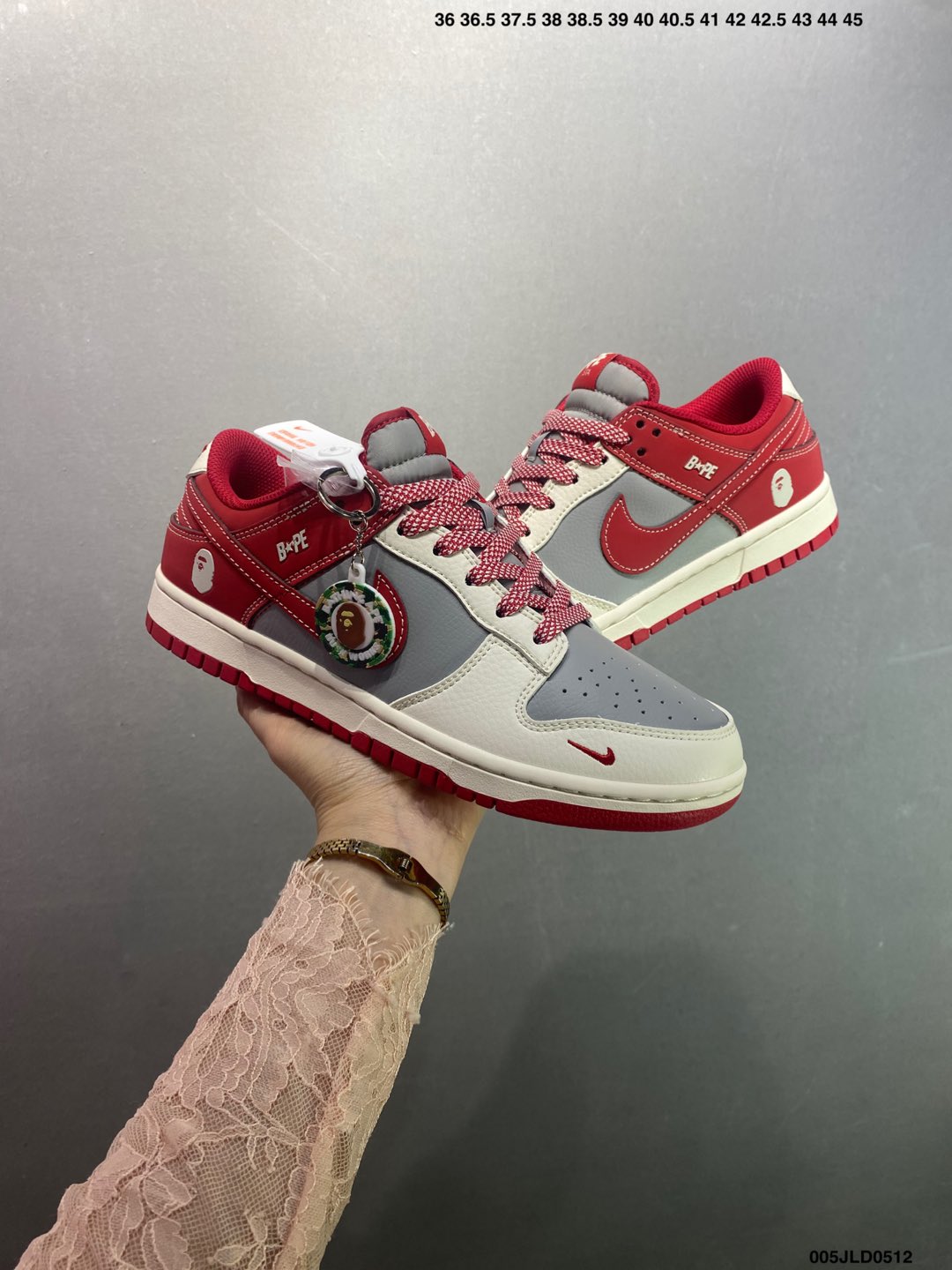 Bape x Nike Dunk Low Red/Grey Made by Ideas Sneakers - BB8969-008 8 i1746983804960 2122 0 6