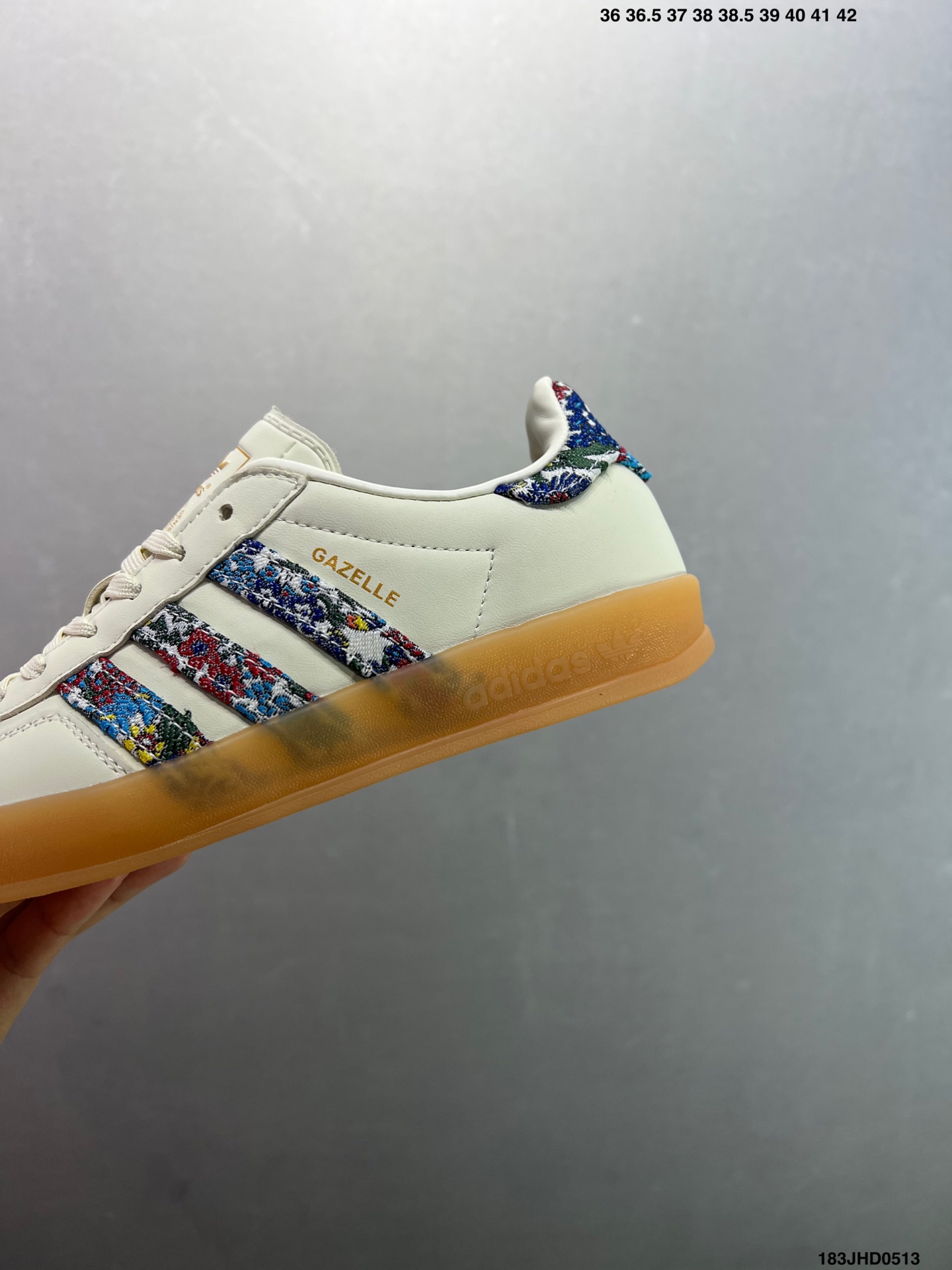 Adidas Gazelle Indoor Sneakers - Floral Print Suede Low Top - JP5309 7 i1747066640615 4965 0 5