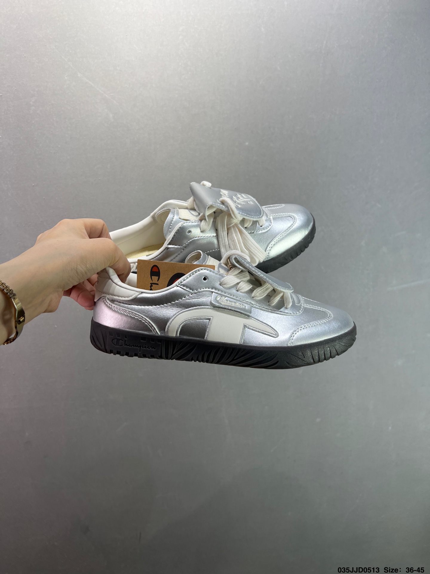 Champion Champ T-Trainer Retro Sneakers - Silver Leather, Sizes 36-45 4 i1747069239299 8613 0 8