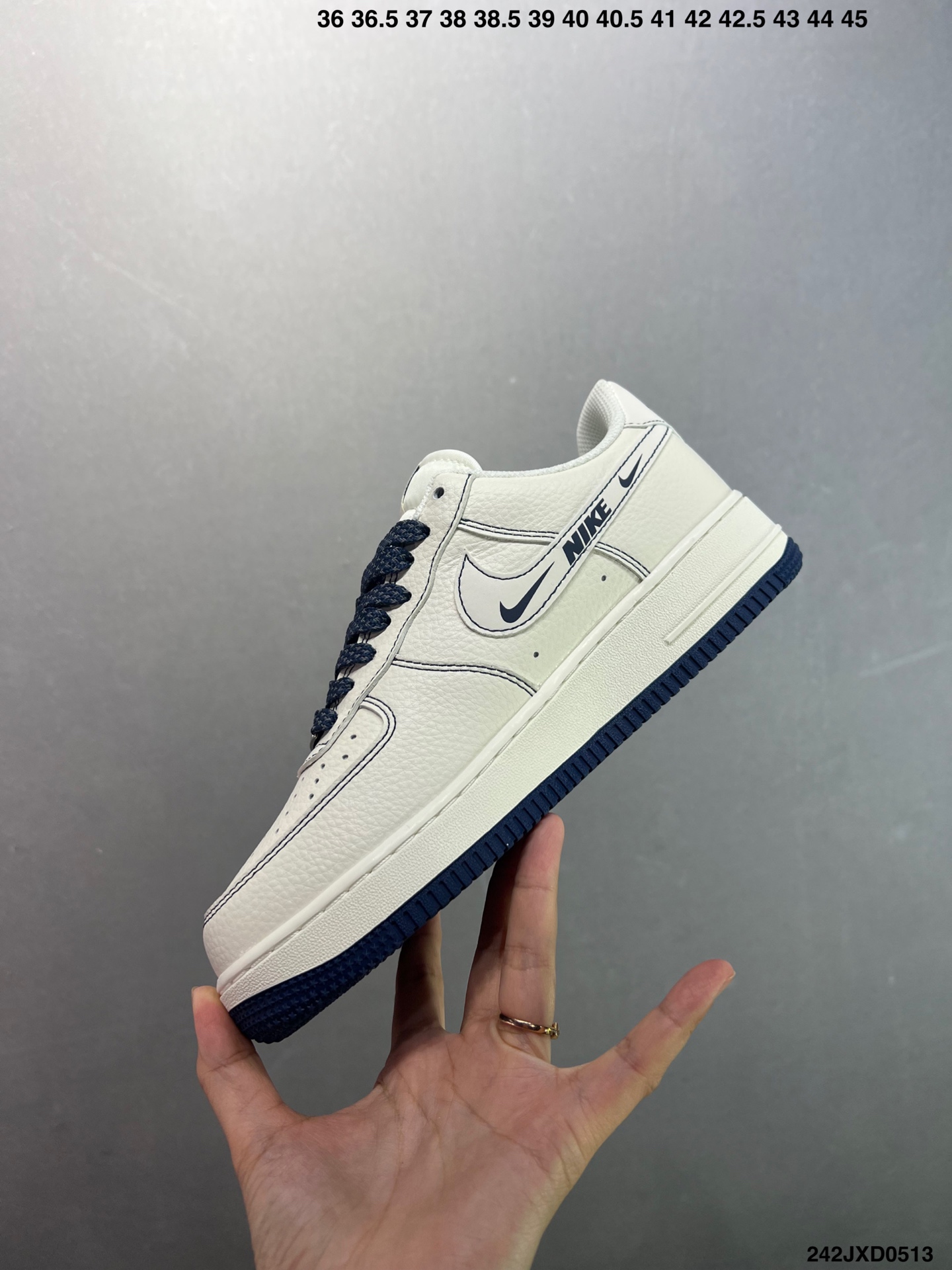 Nike Air Force 1 '07 Low Stussy Collab Sneakers - Cream/Navy, All Sizes 4 i1747070313551 5745 0 2