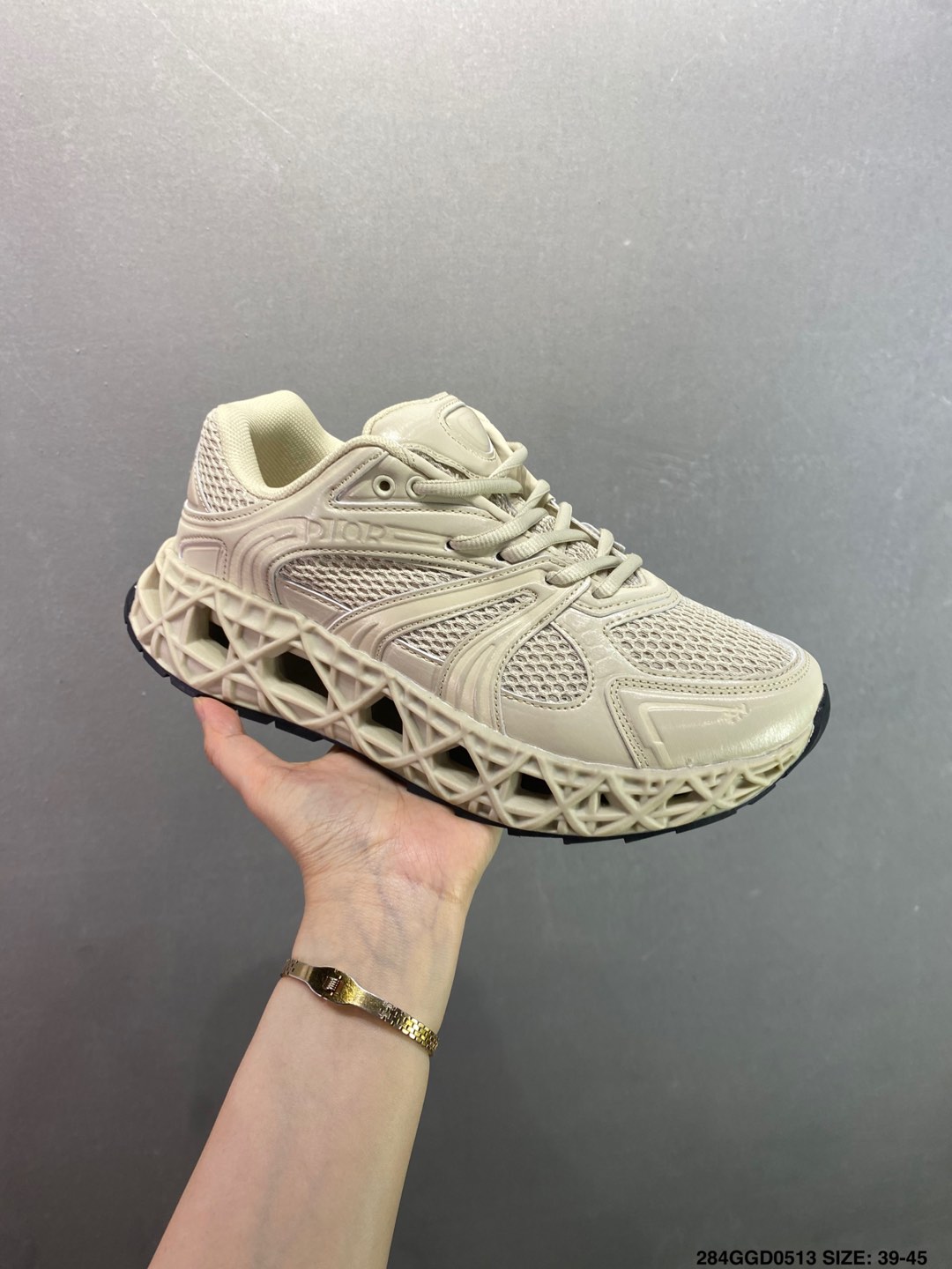 Dior Men's Beige Mesh and Technical Fabric Low-Top Sneakers with CD30 Reflective Logo 2 i1747070686932 595 0 1