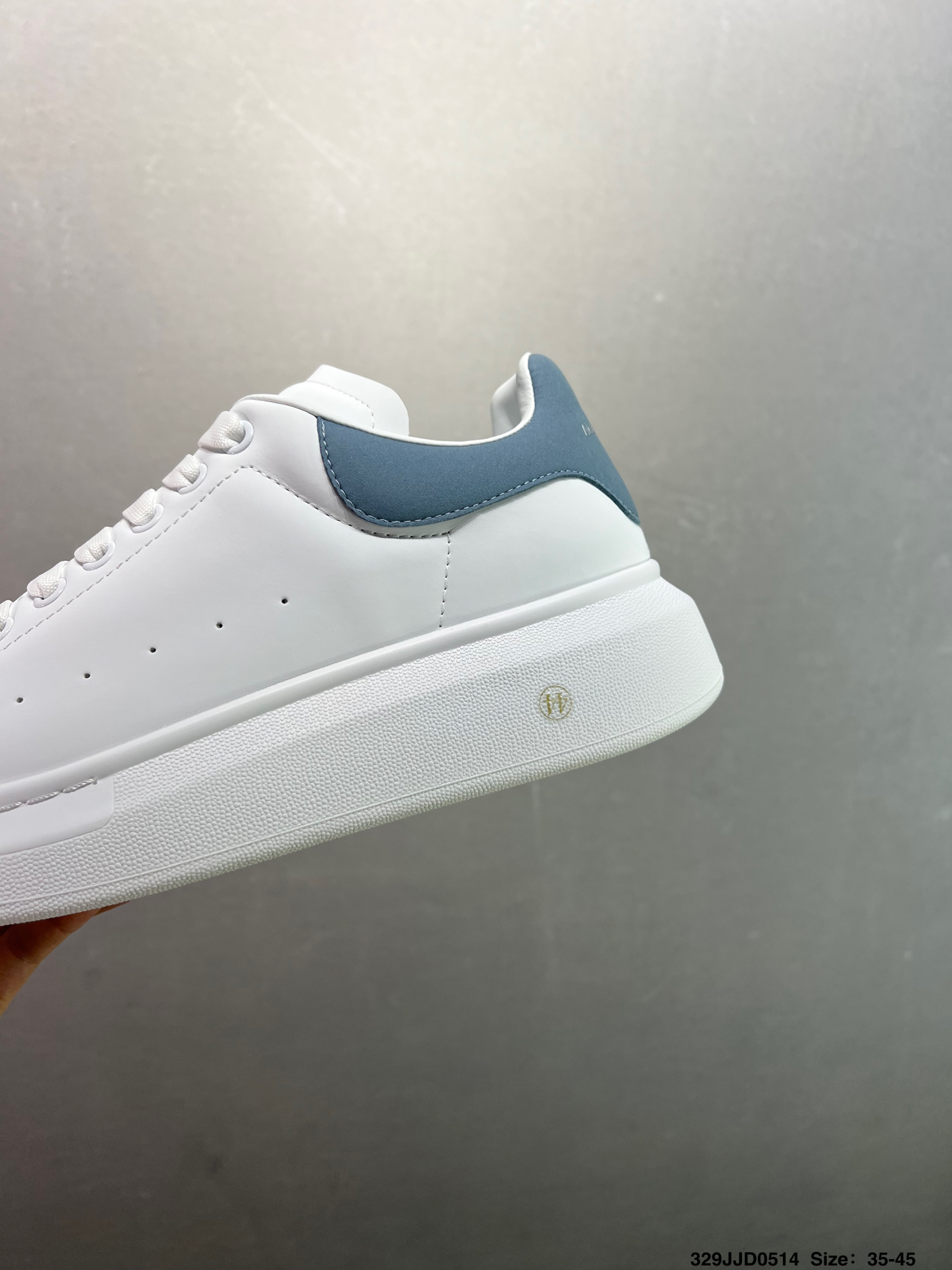 Alexander McQueen Oversized Sneakers - White Leather with Blue Heel 7 i1747147651310 2906 0 5