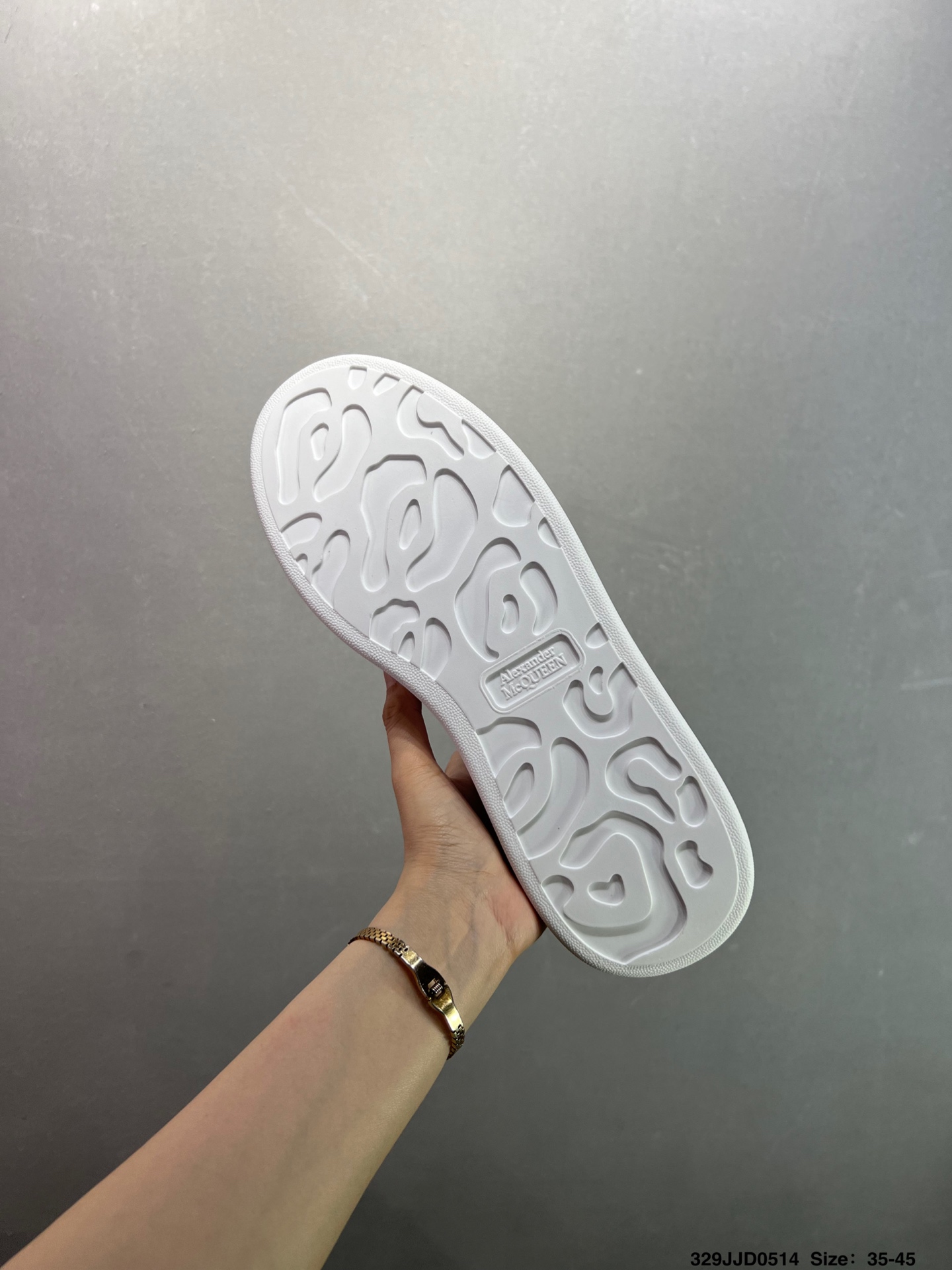 Alexander McQueen Oversized Sneakers - White Leather with Blue Heel 8 i1747147651577 6025 0 6