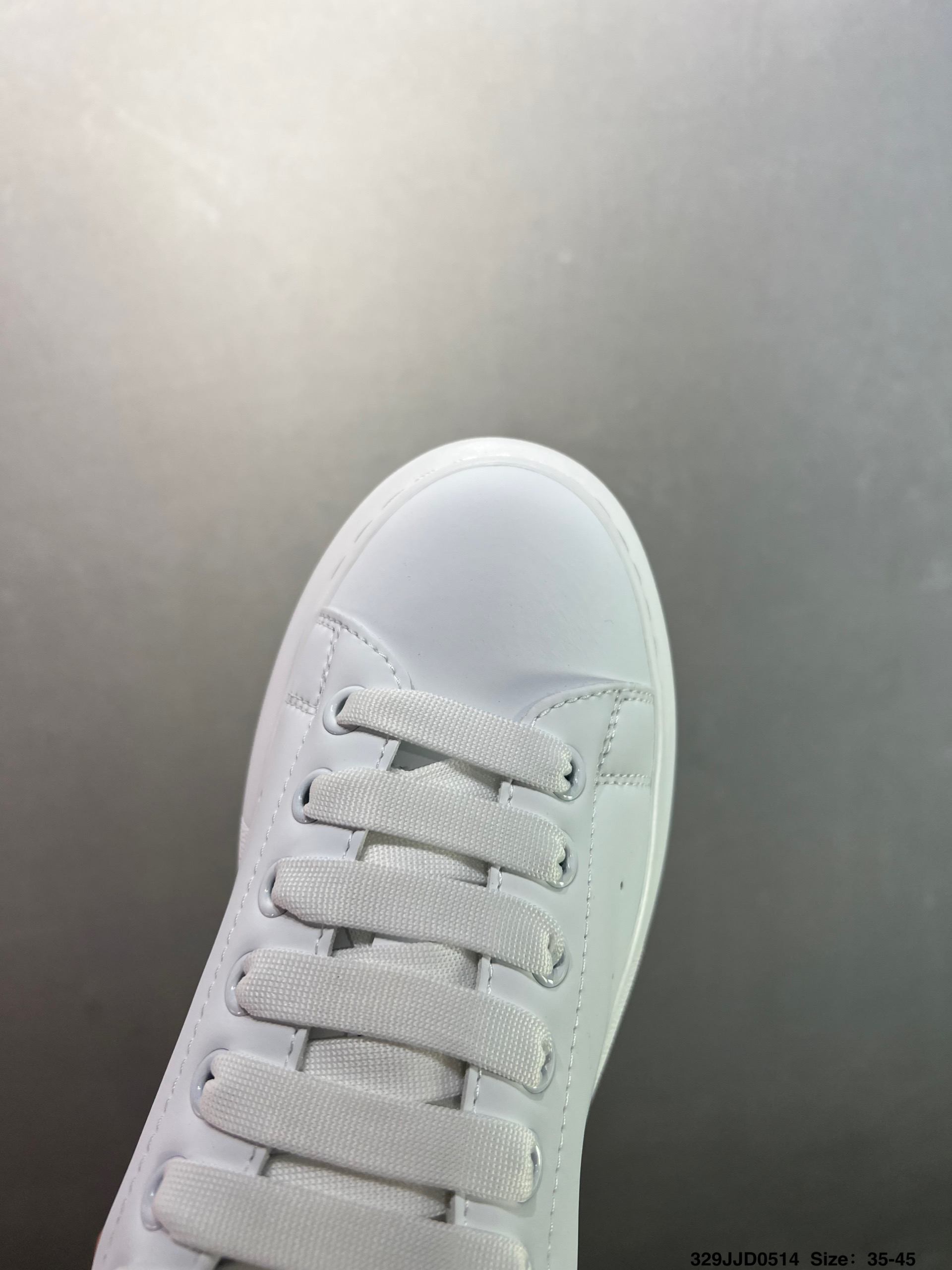 Alexander McQueen Oversized Sneakers - White Leather with Blue Heel 6 i1747147652930 9604 0 4