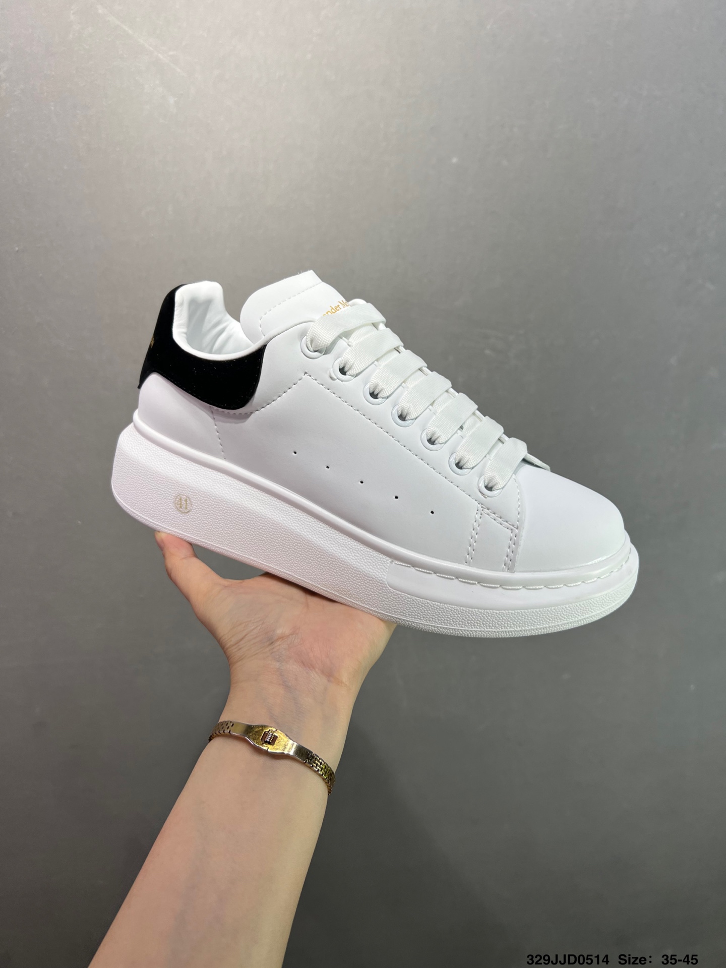 Alexander McQueen Oversized Sole Leather Sneakers - White/Vanilla 7 i1747147676259 1624 0 1