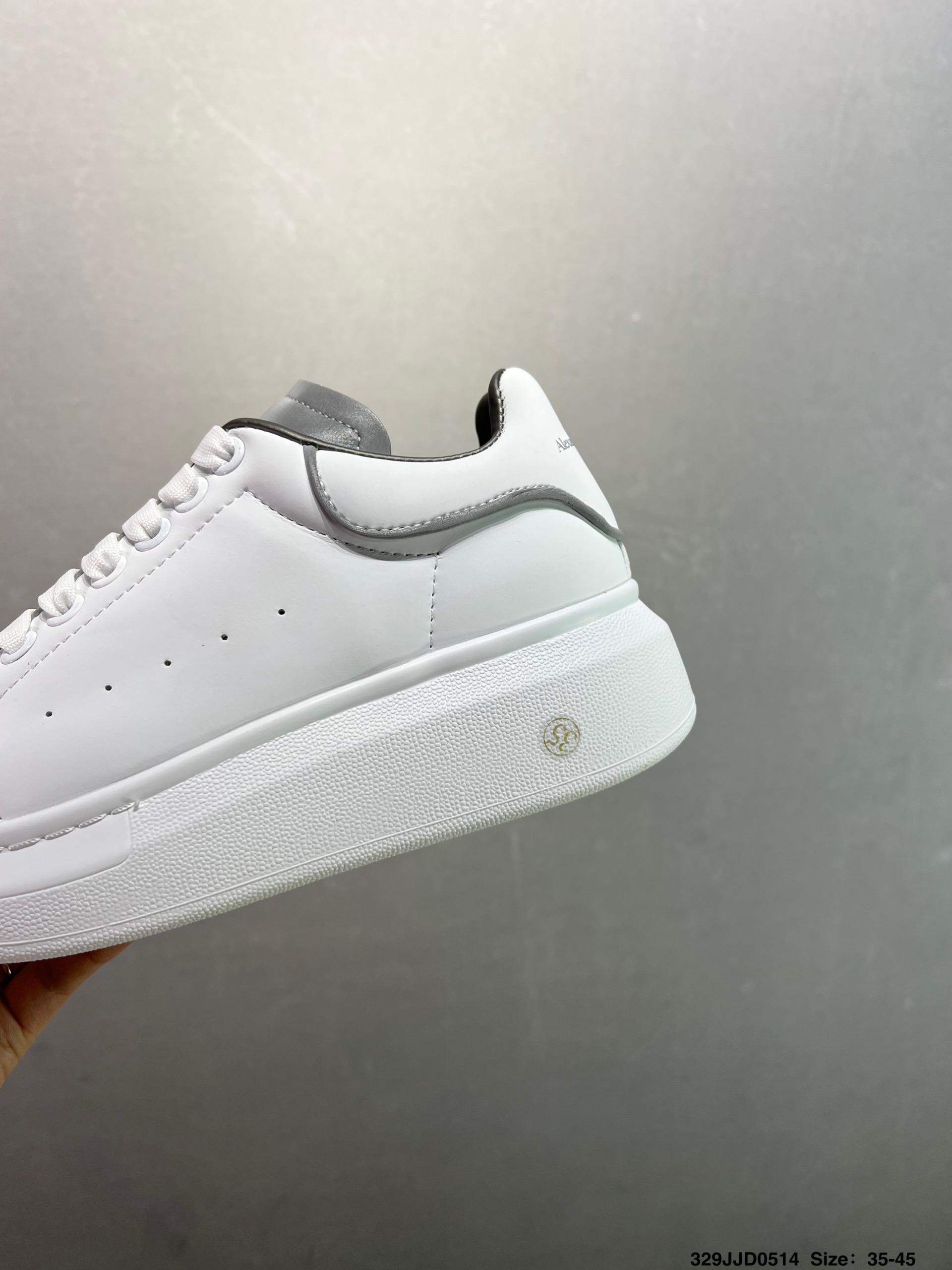 Alexander McQueen Oversized Sole Leather Sneakers - White/Silver Trim 7 i1747147698533 2968 0 5