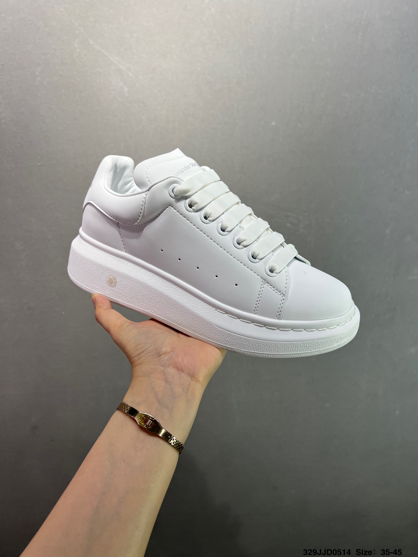 Alexander McQueen Oversized Sole Leather Sneakers - White/Vanilla 4 i1747147764334 3910 0 1