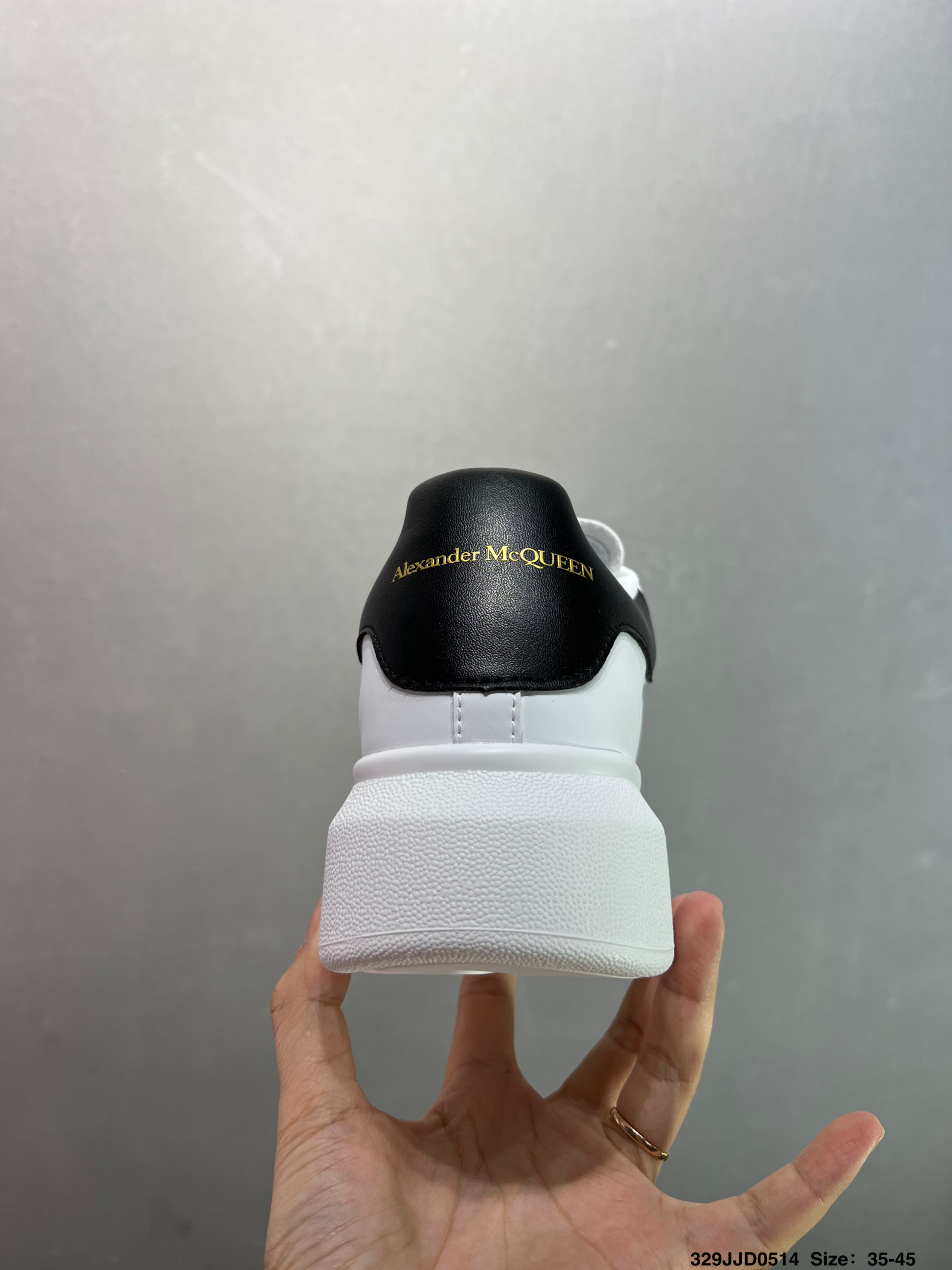 Alexander McQueen Oversized Sole Leather Sneakers - White/Black Accent 5 i1747147785472 6155 0 3