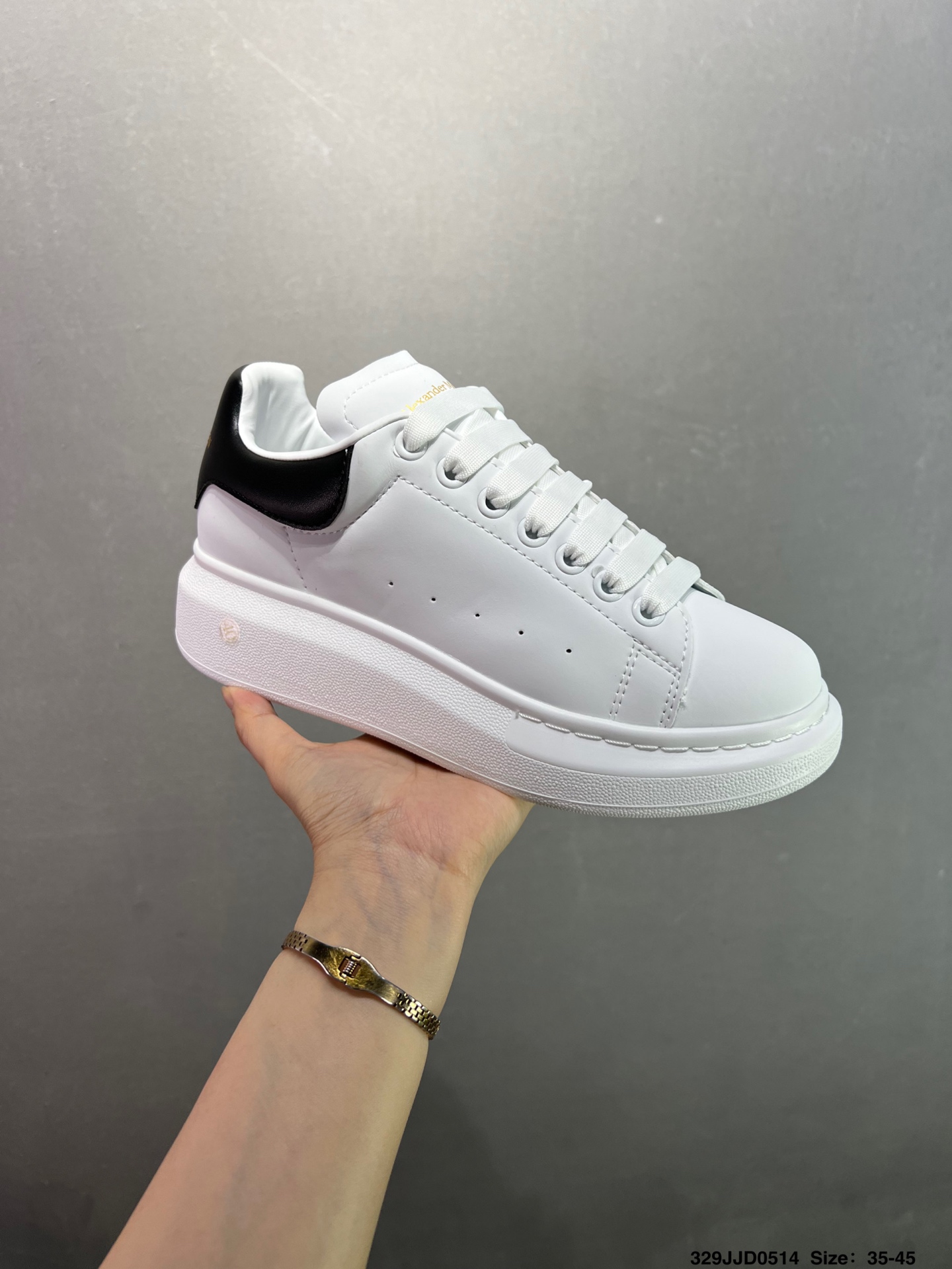 Alexander McQueen Oversized Sole Leather Sneakers - White/Vanilla 3 i1747147787366 7550 0 1