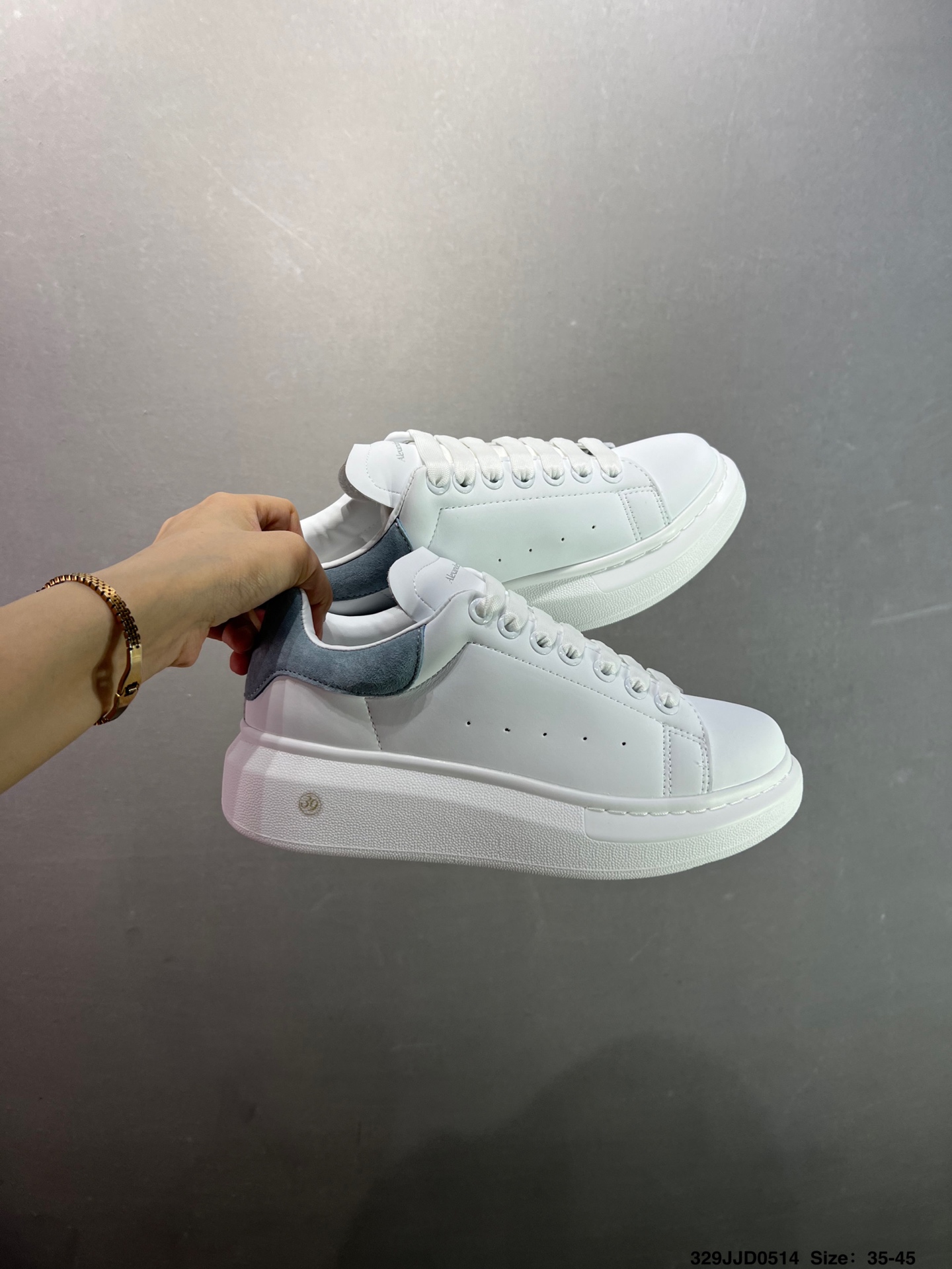 Alexander McQueen Oversized White Leather Sneakers with Grey Suede Heel 10 i1747147811883 4609 0 8