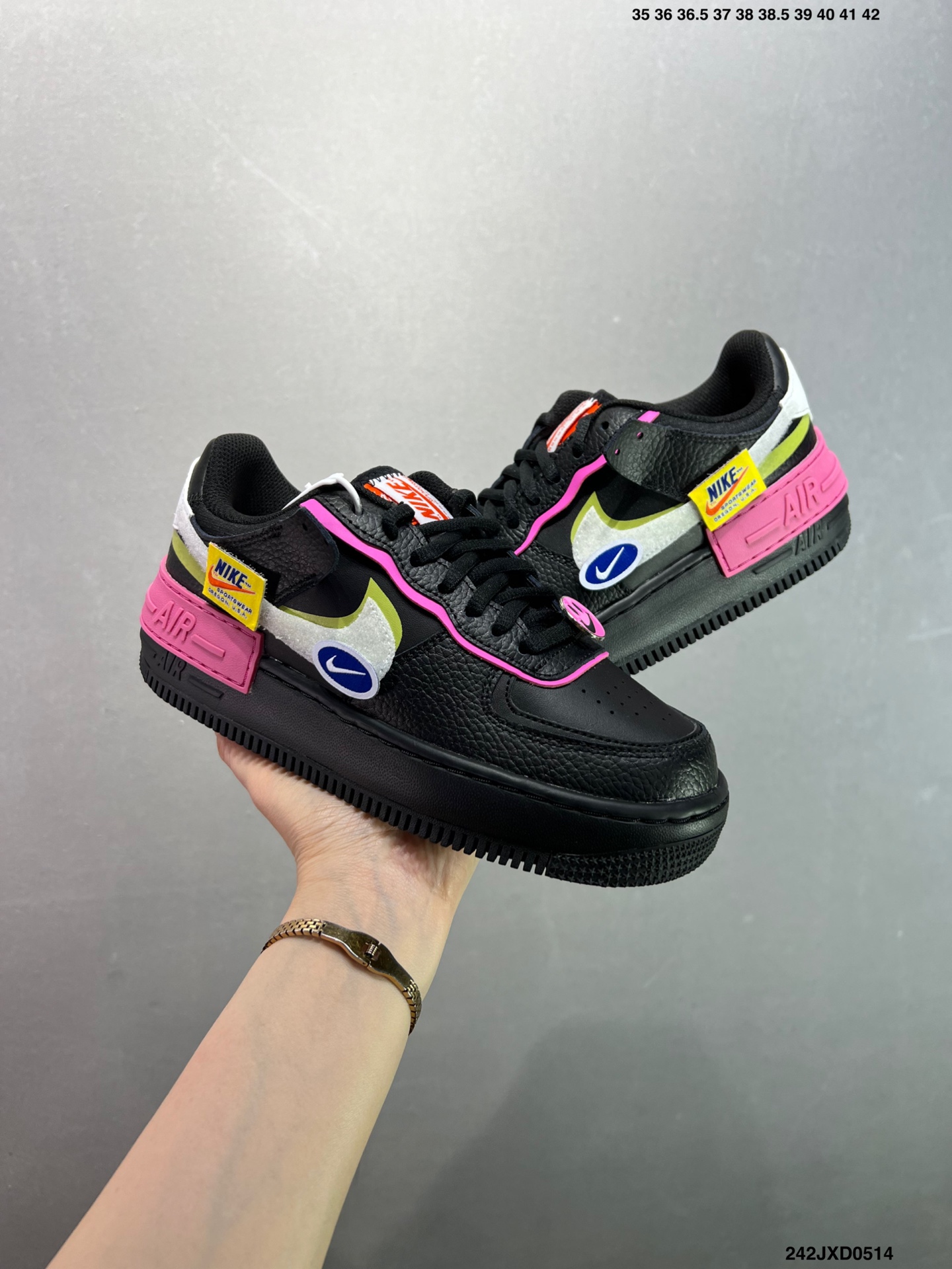Nike Air Force 1 Shadow AF1 Deconstructed Low-Top Sneakers - Black/Multi 9 i1747149050191 867 0 7